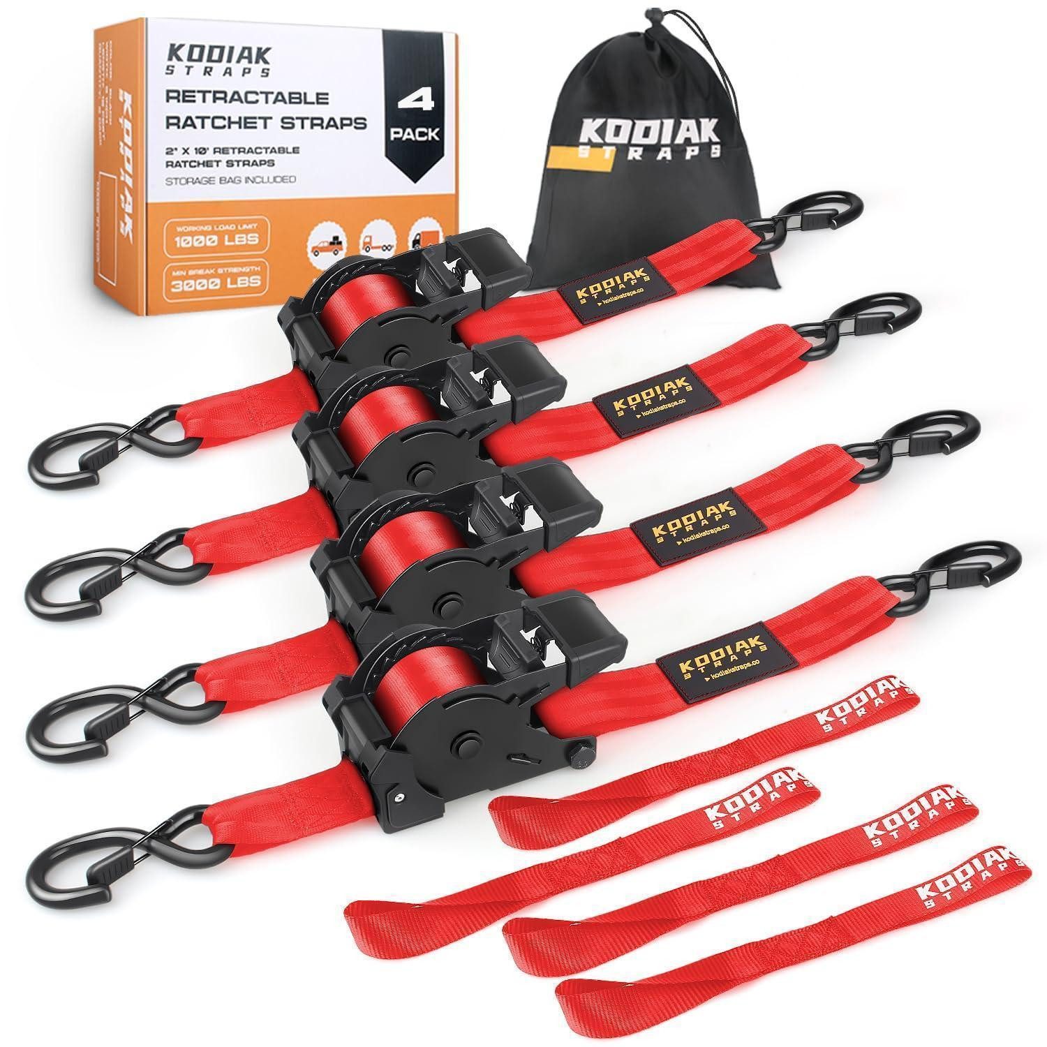 LuxusKollektion Spanngurt Spanngurte 50mm 3m Rot Ausflug, einfarbig (Getaway Solids) 50mm 4Stück