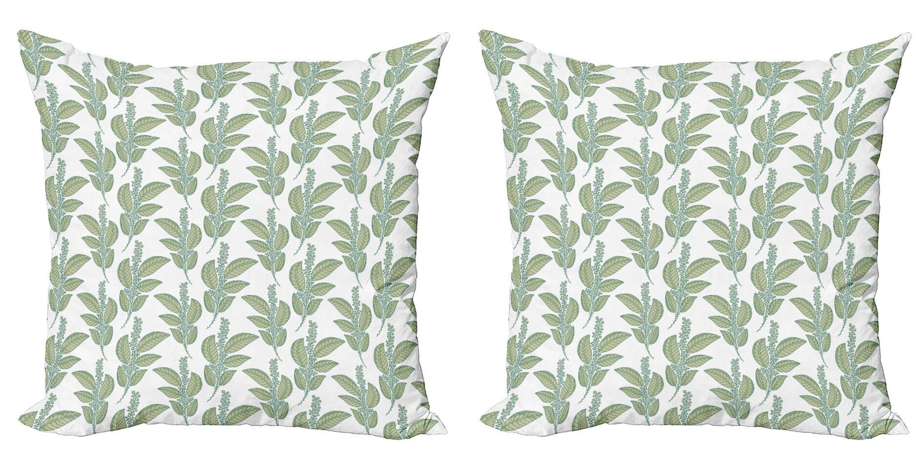 Kissenbezüge Modern Stück), (2 Wilde Blossom Pflanzen Doppelseitiger Accent Abakuhaus Digitaldruck, Botanik Kunst