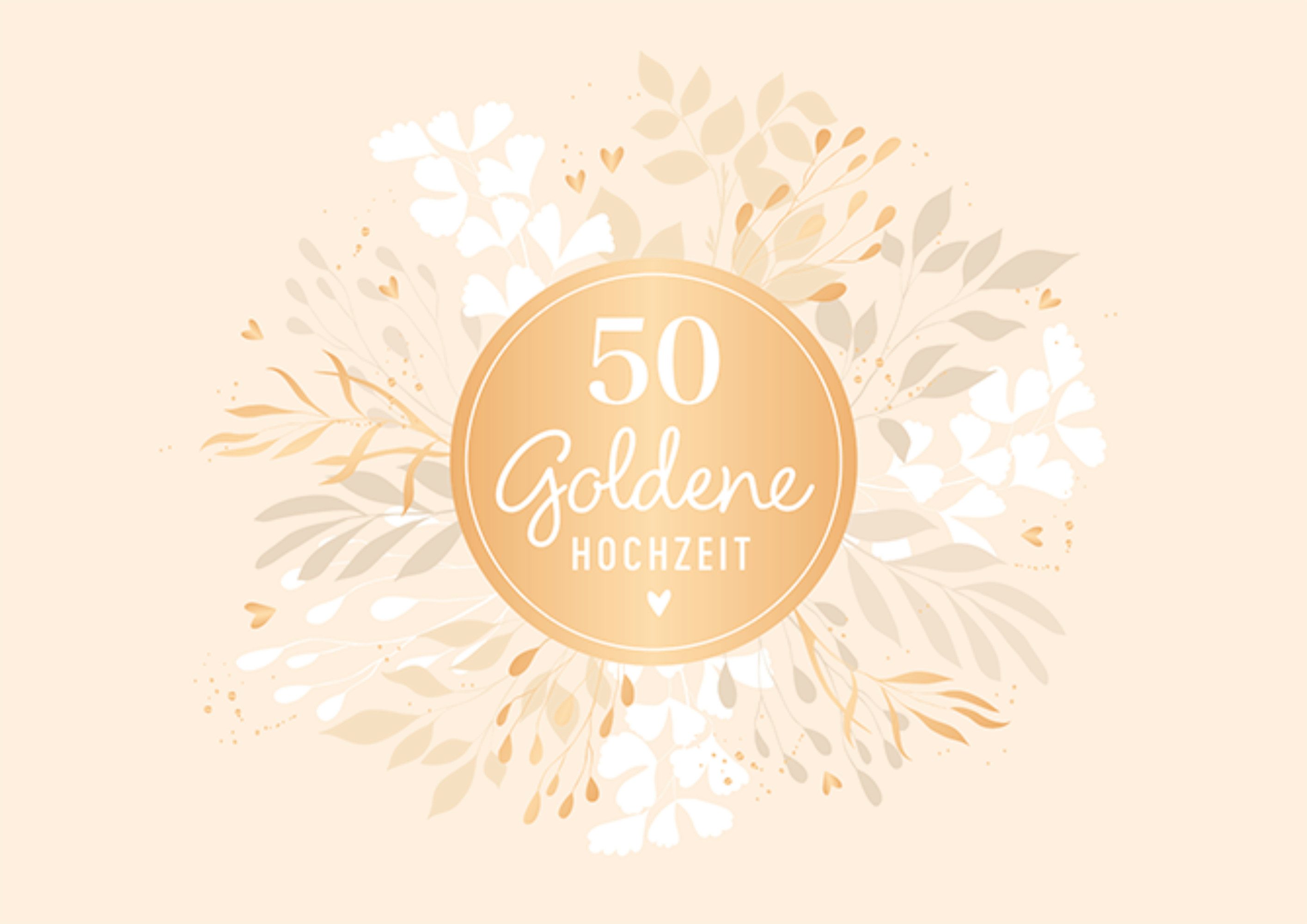 Grafik Werkstatt Glückwunschkarte Glückwunschkarte "50 Goldene Hochzeit"