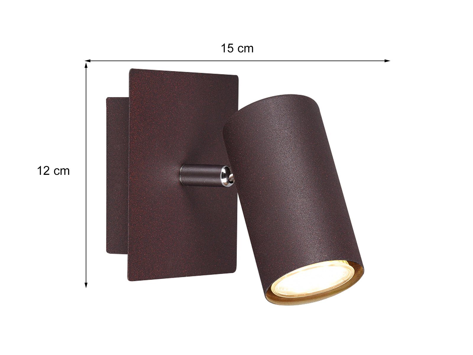 TRIO Leuchten LED Wandstrahler, Dimmfunktion, LED wechselbar, Warmweiß, innen kleine Lese-lampe Bett, Treppenhaus & Treppenaufgang, Höhe 15cm
