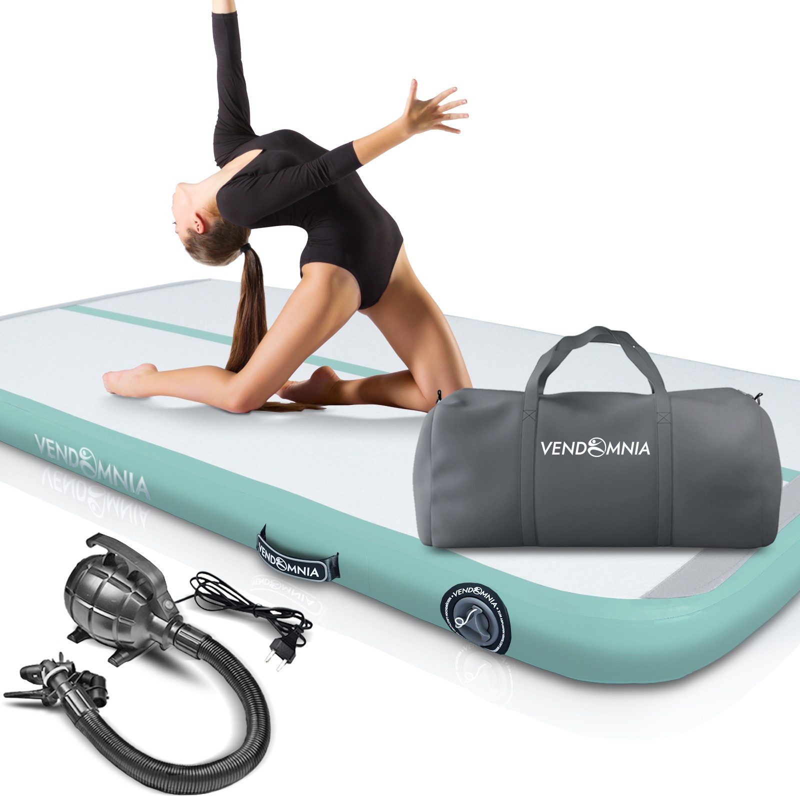 VENDOMNIA Turnmatte AIR Tracking TRACK Matte - aufblasbar, Tumbling Matte (10 cm - 20 cm hoch, mit elektrischer Pumpe, Farbwahl, Größe: 1 2 3 4 m Tumblingmatte, – Bild 4 von 5