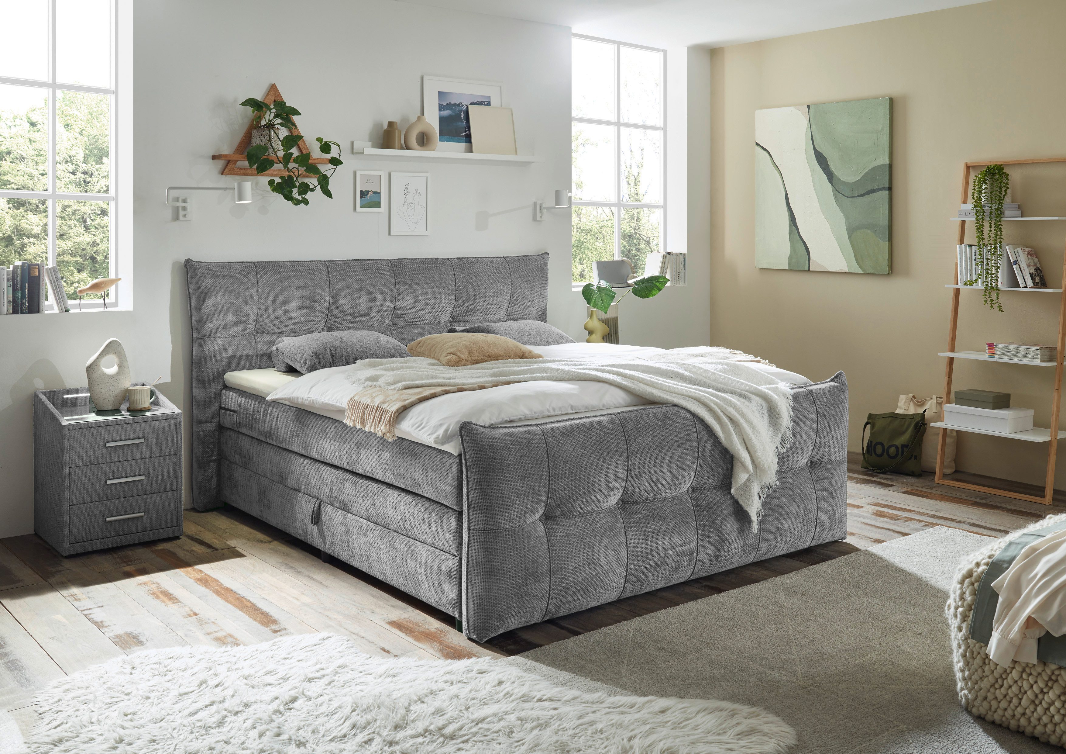ED EXCITING DESIGN Boxspringbett Gallina, mit günstig online kaufen