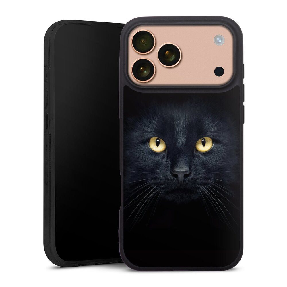 DeinDesign Handyhülle Katze Auge schwarz Tom Cat, Apple iPhone 17 Pro Max Silikon Hülle Premium Case Handy Schutzhülle