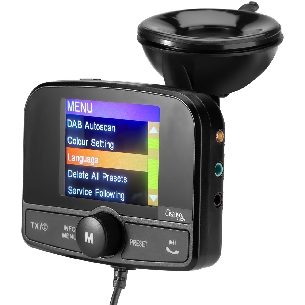Casativo 4in1 Kfz DAB Radio Empfänger mit Bluetooth 5.0 Digitalradio (DAB) (Digitalradio (DAB), Digitales DAB+-Radio, MP3-Player und FM-Transmitter)