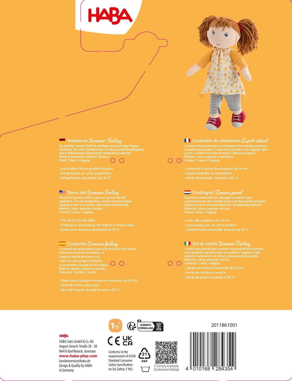 Haba Puppenkleidung Zubehör für Stoffpuppe Kleiderset Summer Fee 2011861001 günstig online kaufen