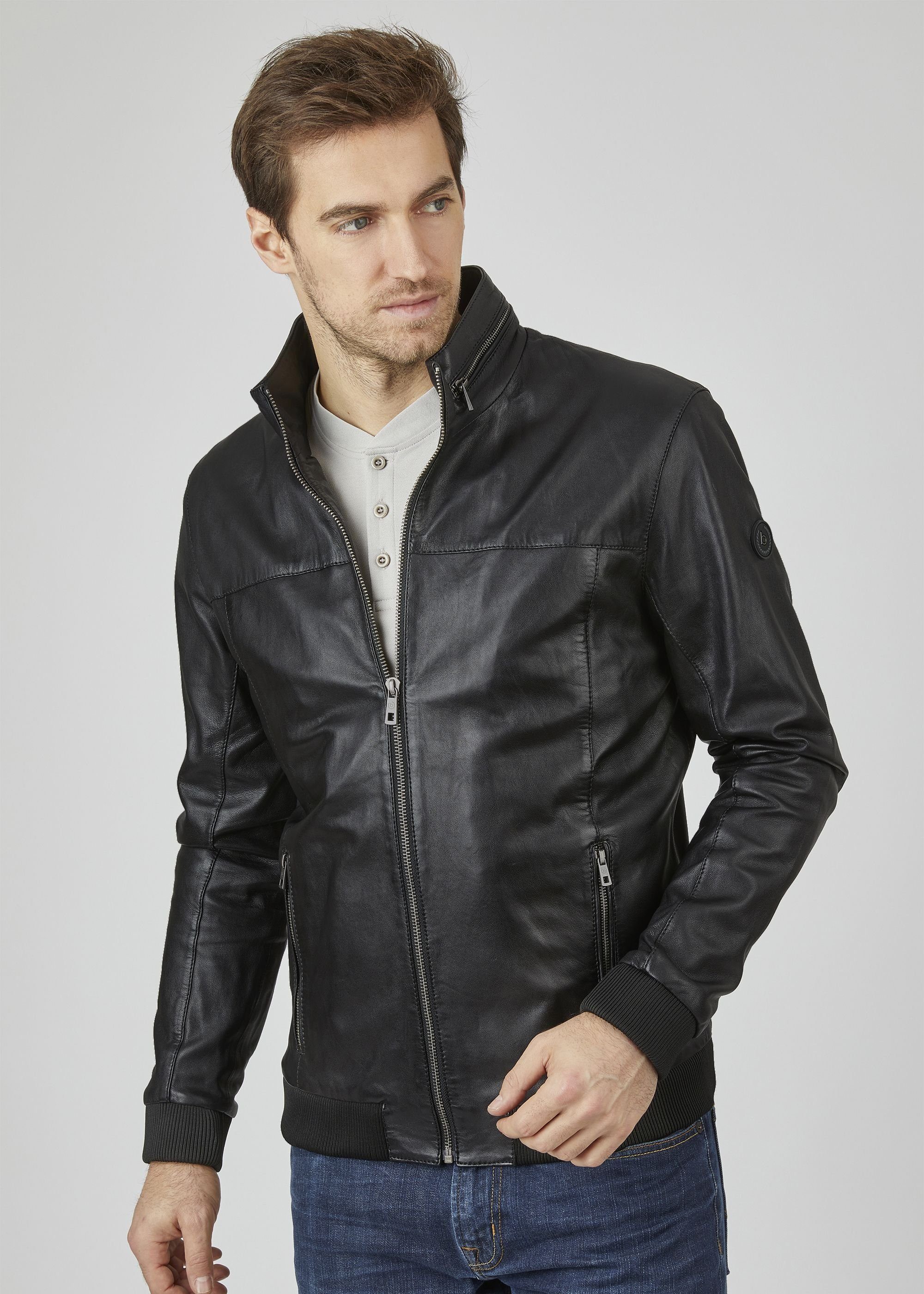 bugatti Lederjacke BUFABIANO (1-St) mit Riegeln günstig online kaufen