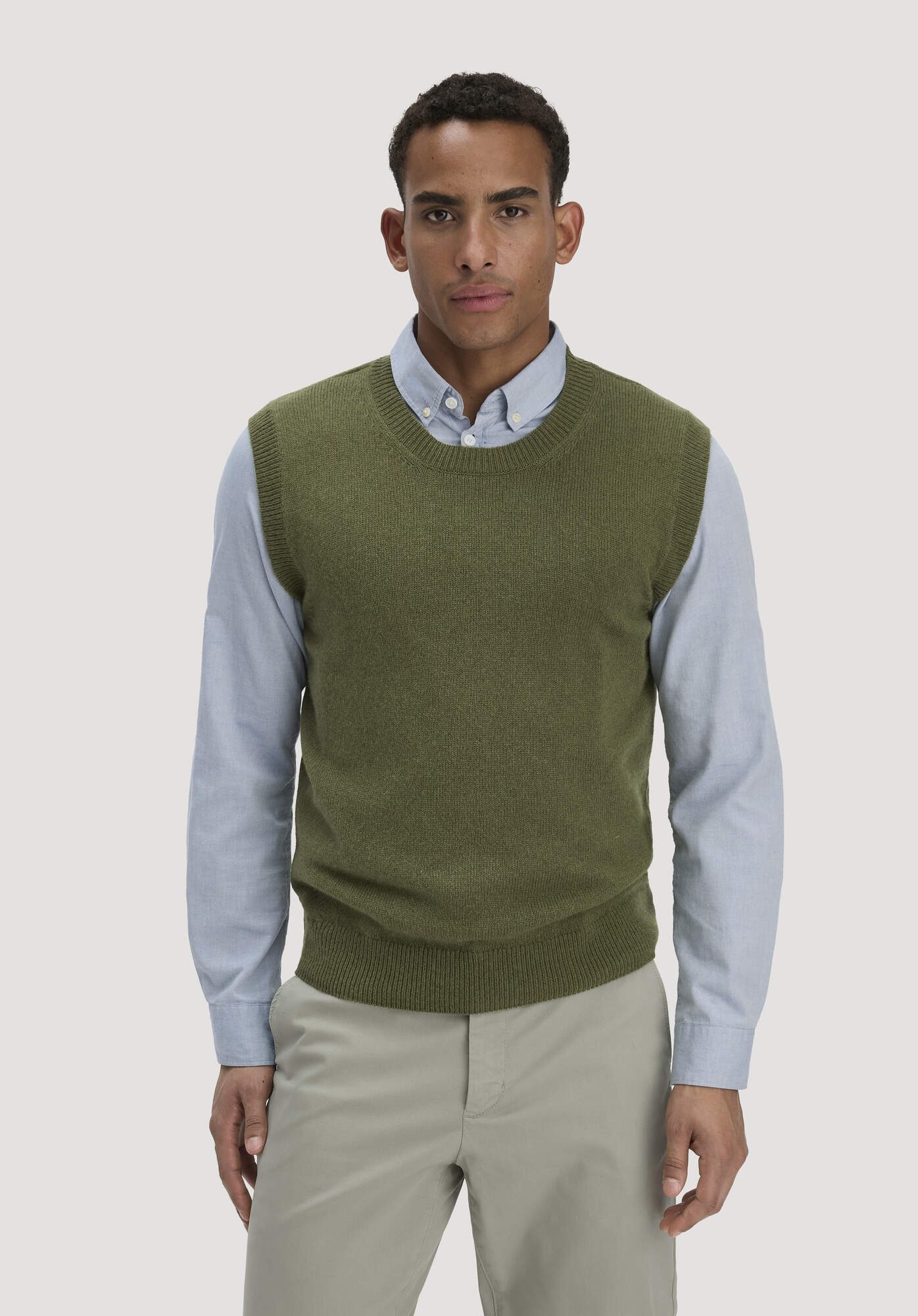 Hessnatur Strickpullover aus Bio-Merinowolle mit Bio-Baumwolle (1-tlg)