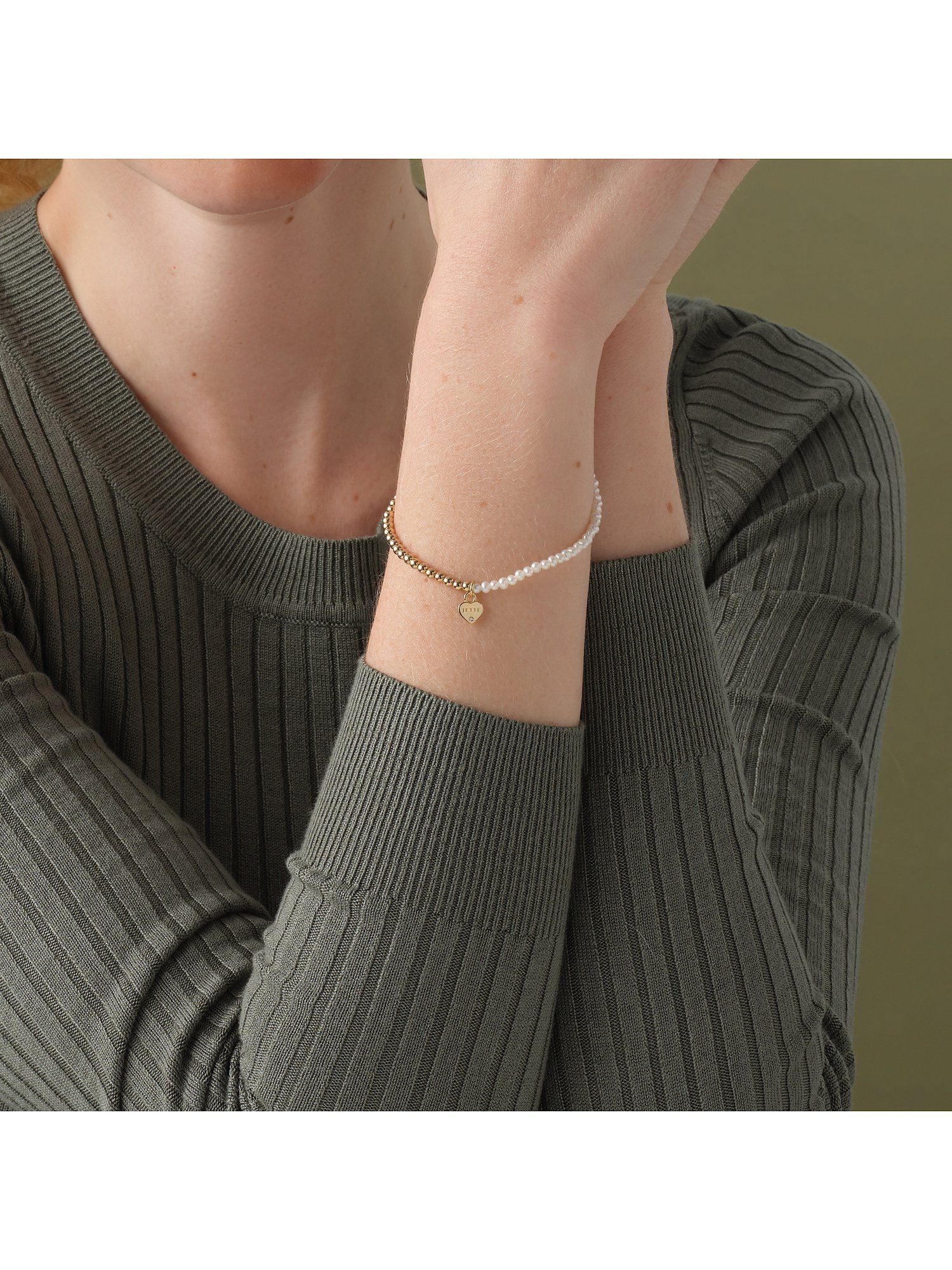 Armband roségold Silber JETTE JETTE 925er Süßwasserperle, Damen-Armband modern