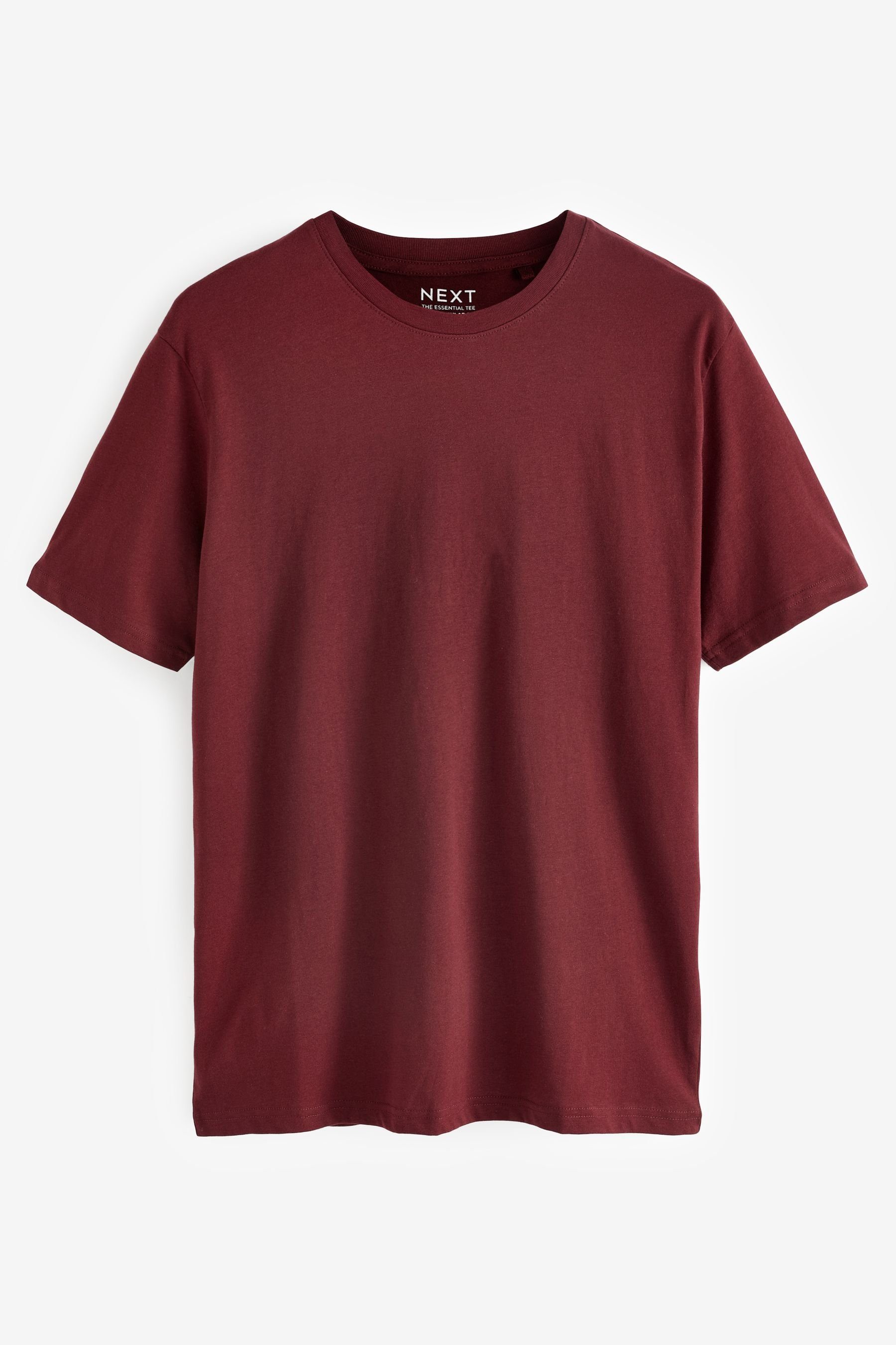 Essential Next T-Shirt T-Shirt Burgundy Rundhalsausschnitt mit Red (1-tlg)