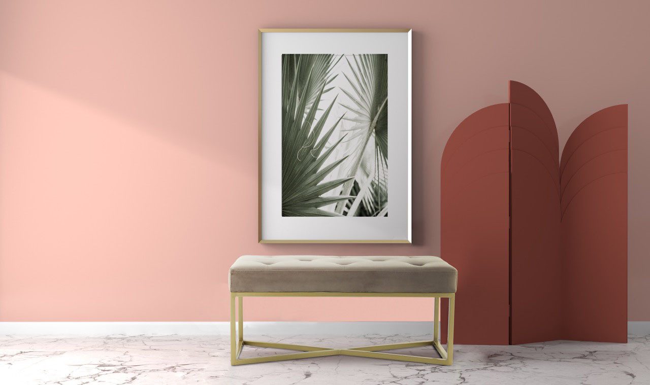 Kayoom Sitzbank Diaz 125, Edler Touch durch goldenes Gestell,Bietet mehrere Sitzplätze (1-St), samtweich, gesteppt, mit Zierknöpfen, Hochwertiger Samtbezug