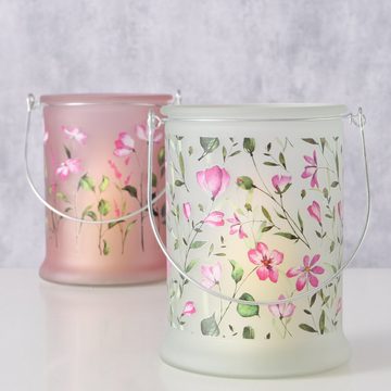 BOLTZE Windlicht Teelichthalter Glas 17cm Kerzenständer Windlichter Teelichtgläser (2 St), aus Glas