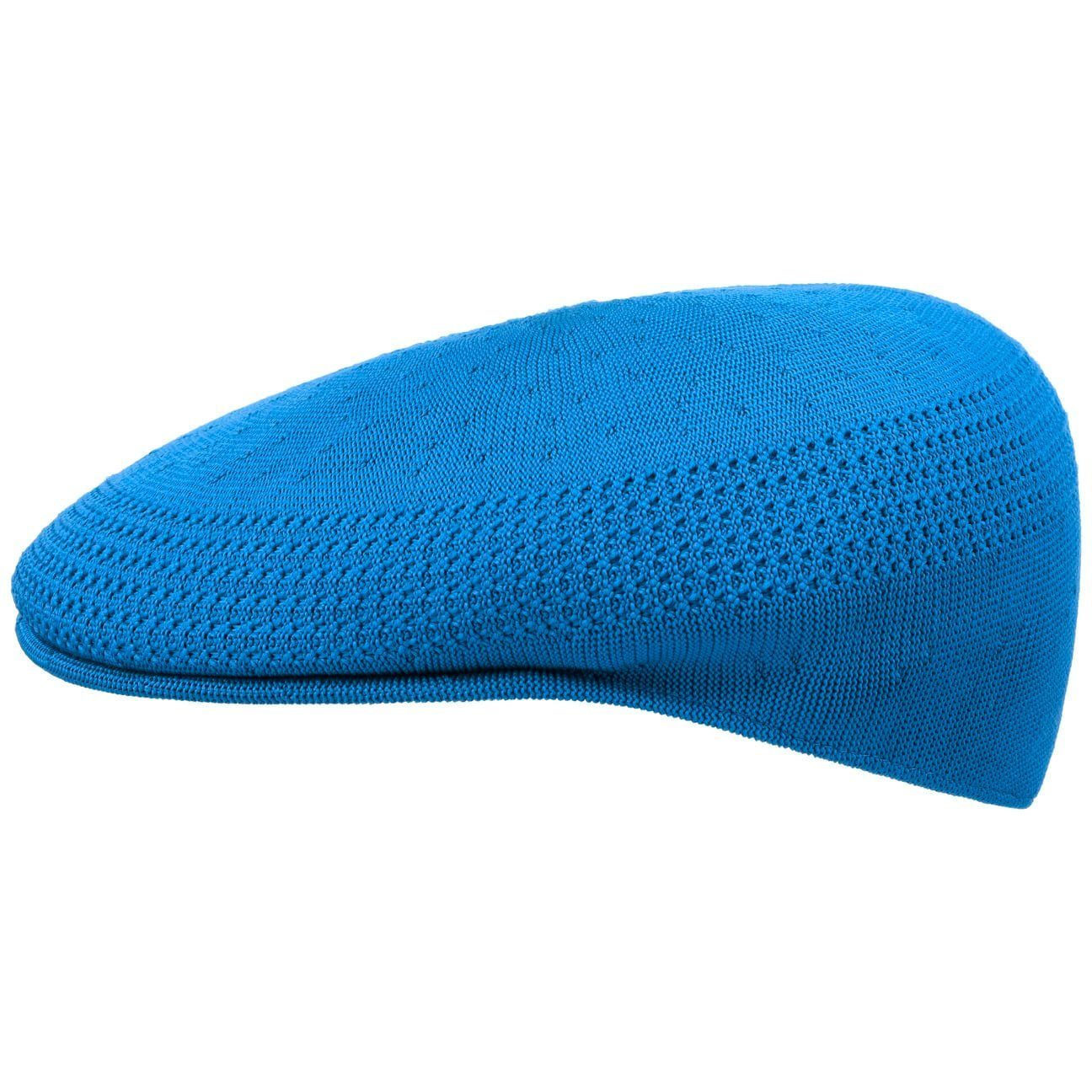 Kangol Flat Cap (1-St) Schiebermütze mit Schirm royalblau