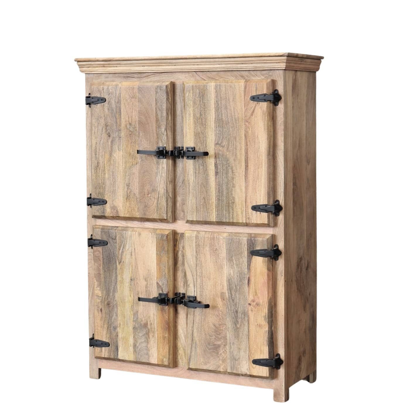 baario Highboard Highboard STONE Vintage, massiv Design Industrial Dielenschrank Regal