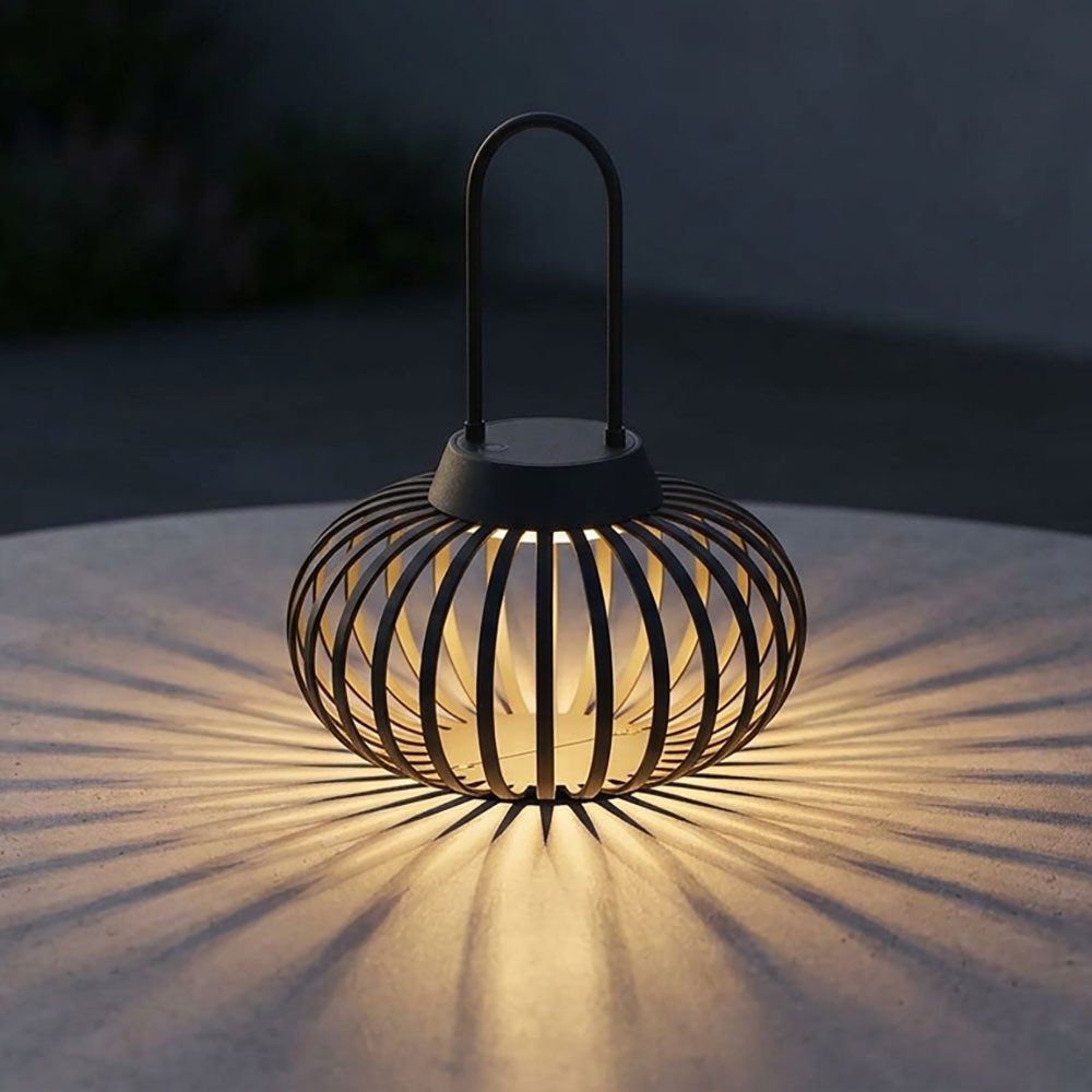 GLOBO LIGHTING LED Tischleuchte, Leuchtmittel inklusive, LED Tischlampe Deko Tischleuchte Wohnzimmerleuchte Akku D 25,5 cm