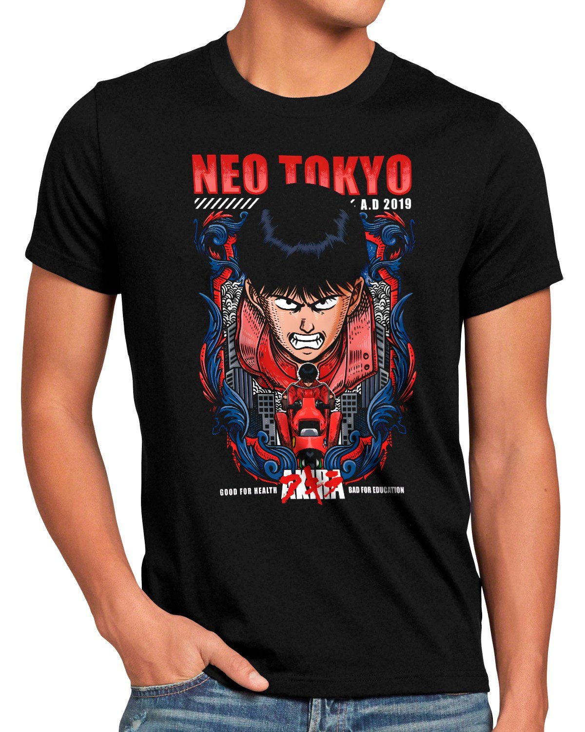 style3 ad2019 japan akira manga Testuo cosplay T-Shirt Print-Shirt Herren anime
