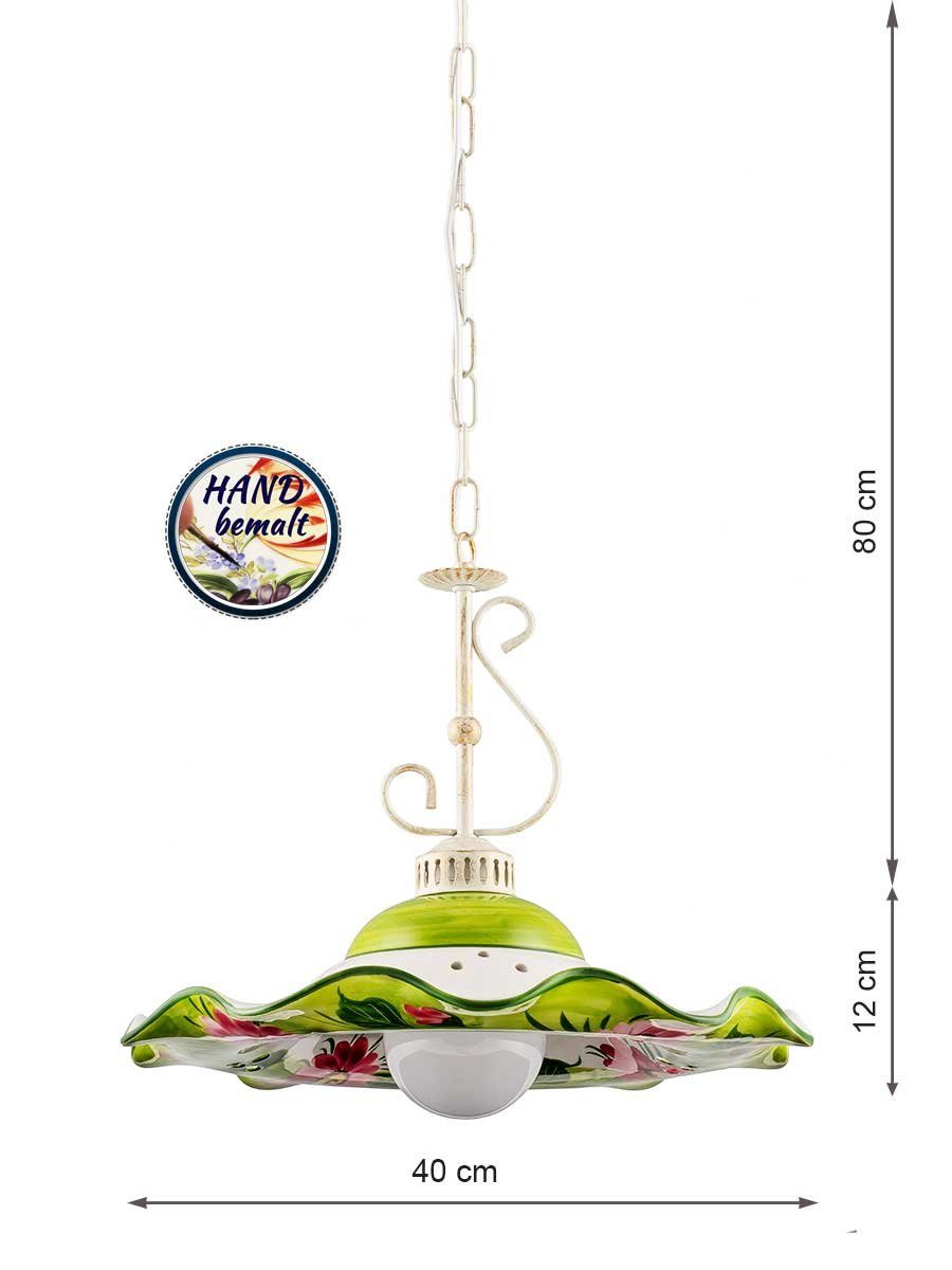 Helios Leuchten Pendelleuchte Küchenlampe handbemalt für Esszimmer handgefertigt Deckenlampe, Keramiklampe, Keramik, Küchentisch, Hängelampe
