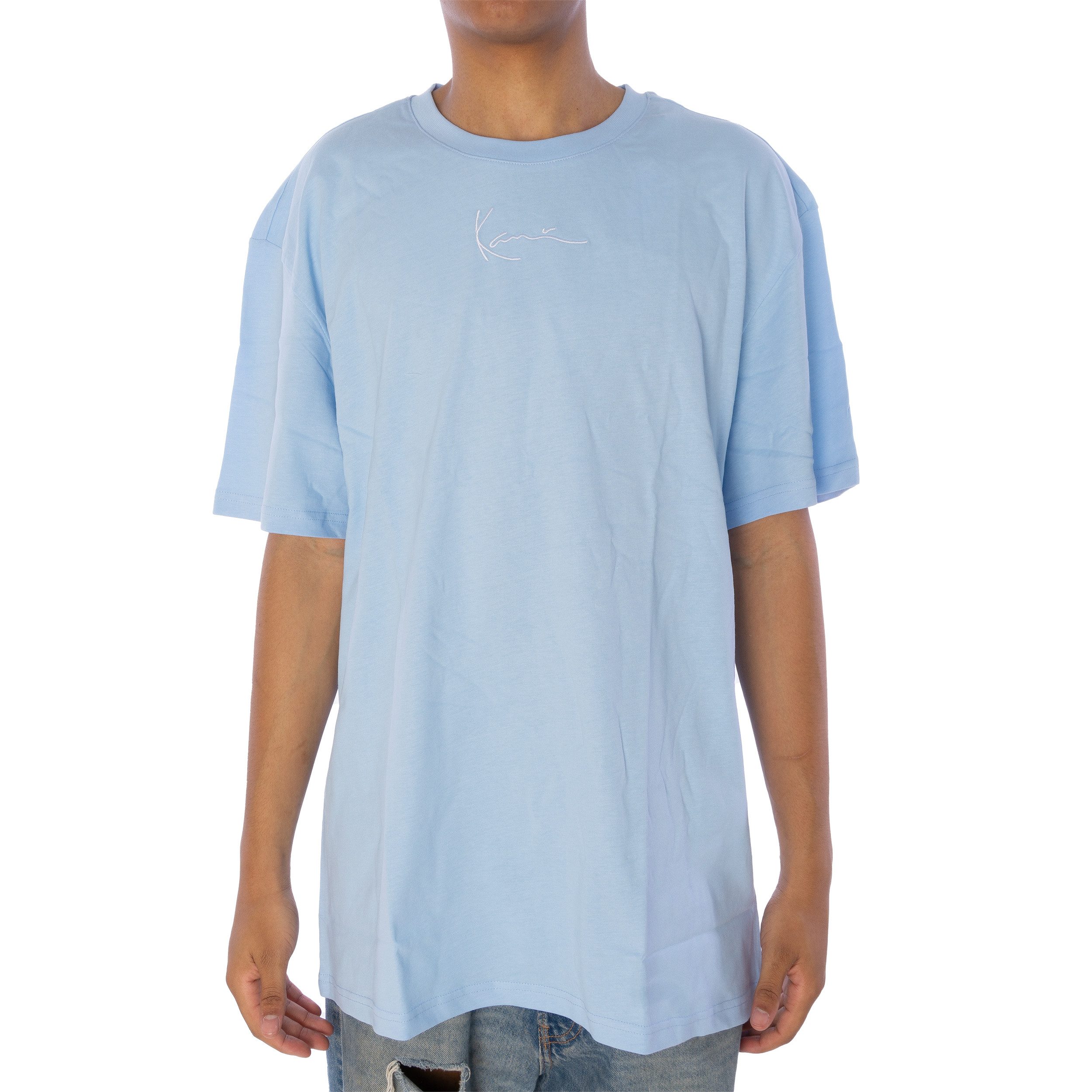 Karl Kani T-Shirt Karl Kani Small Signature Essential T-Shirt Herren Shirt light blue (1-tlg)
