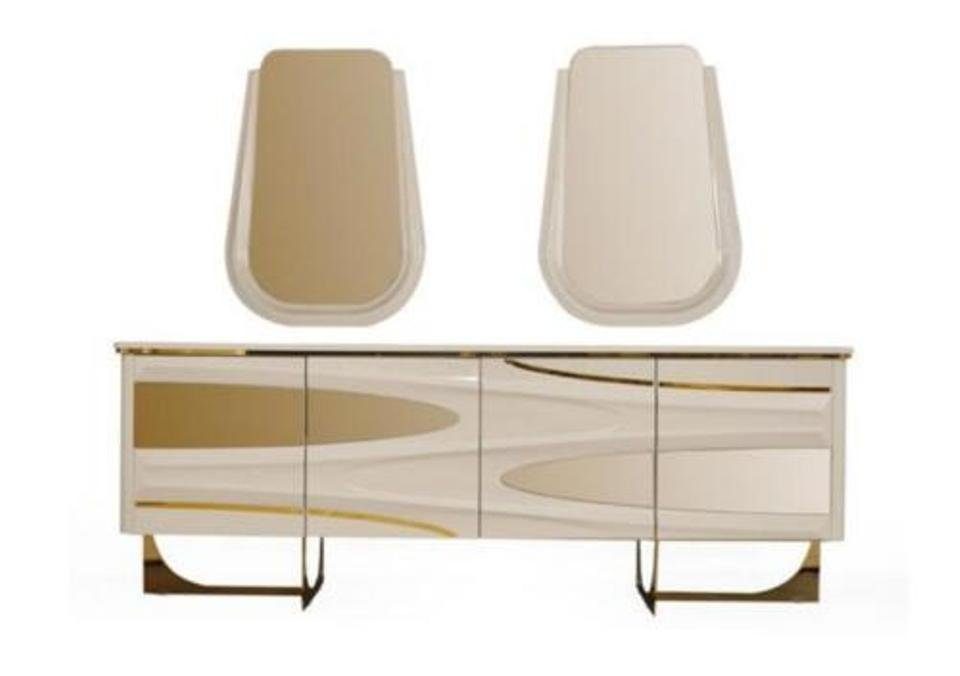 JVmoebel Essgruppe, Sideboard Sideboard / Spiegel), Esszimmer mit / (Esstisch 10tlg Essecke Stühle Esstisch 6x Essgruppe Stühle
