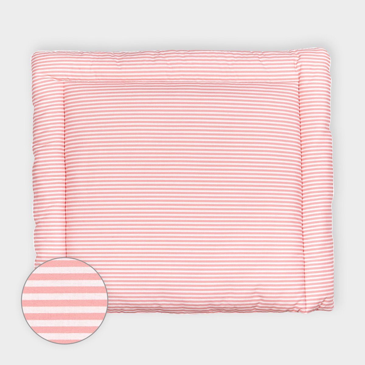 KraftKids Wickelauflage Streifen rosa, extra Weich (500 g/qm), mit antiallergenem Vlies gefüllt