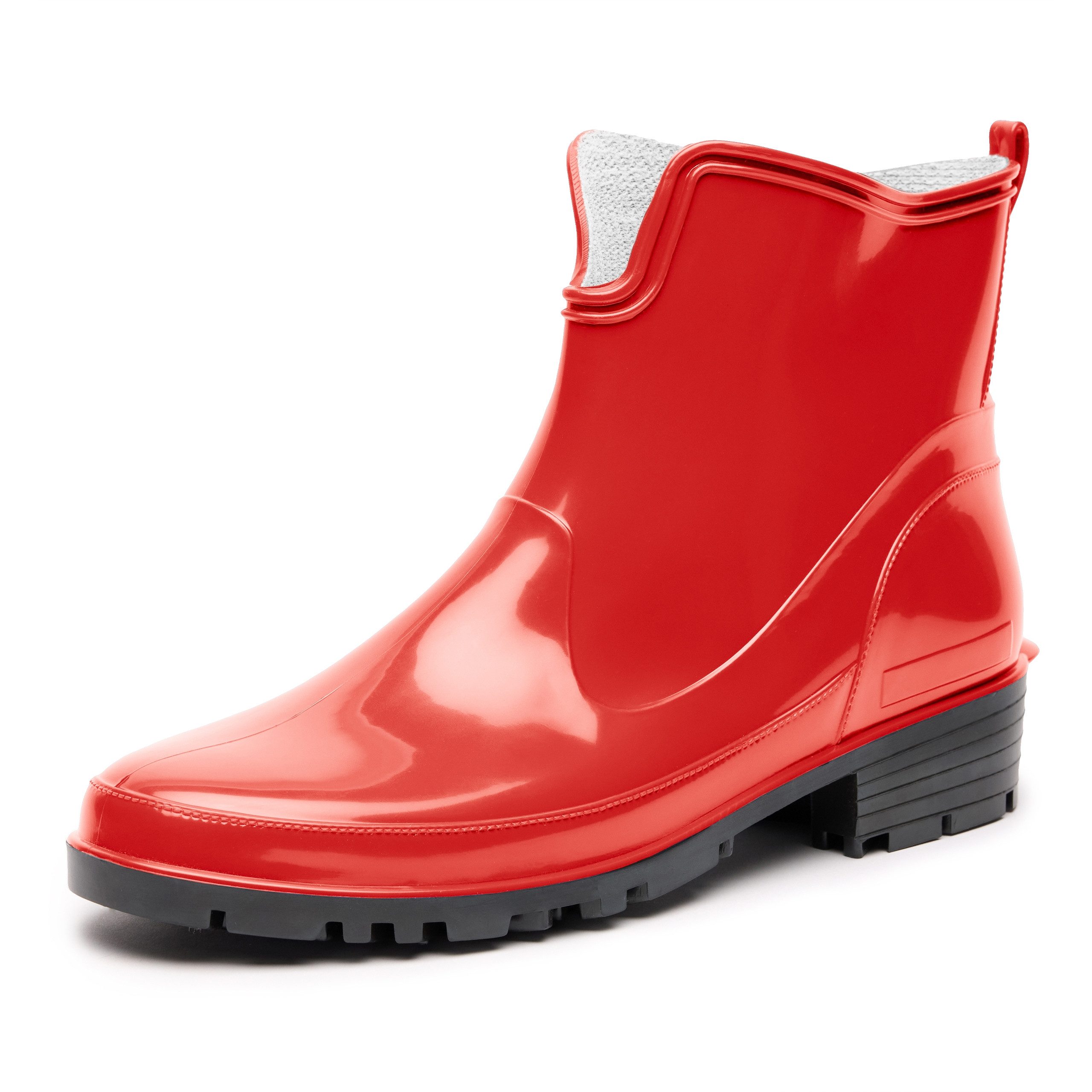 Ladeheid Gummistiefeletten LA-930 kurze Boots für Frauen Gummistiefel Damen wasserfest und bequem