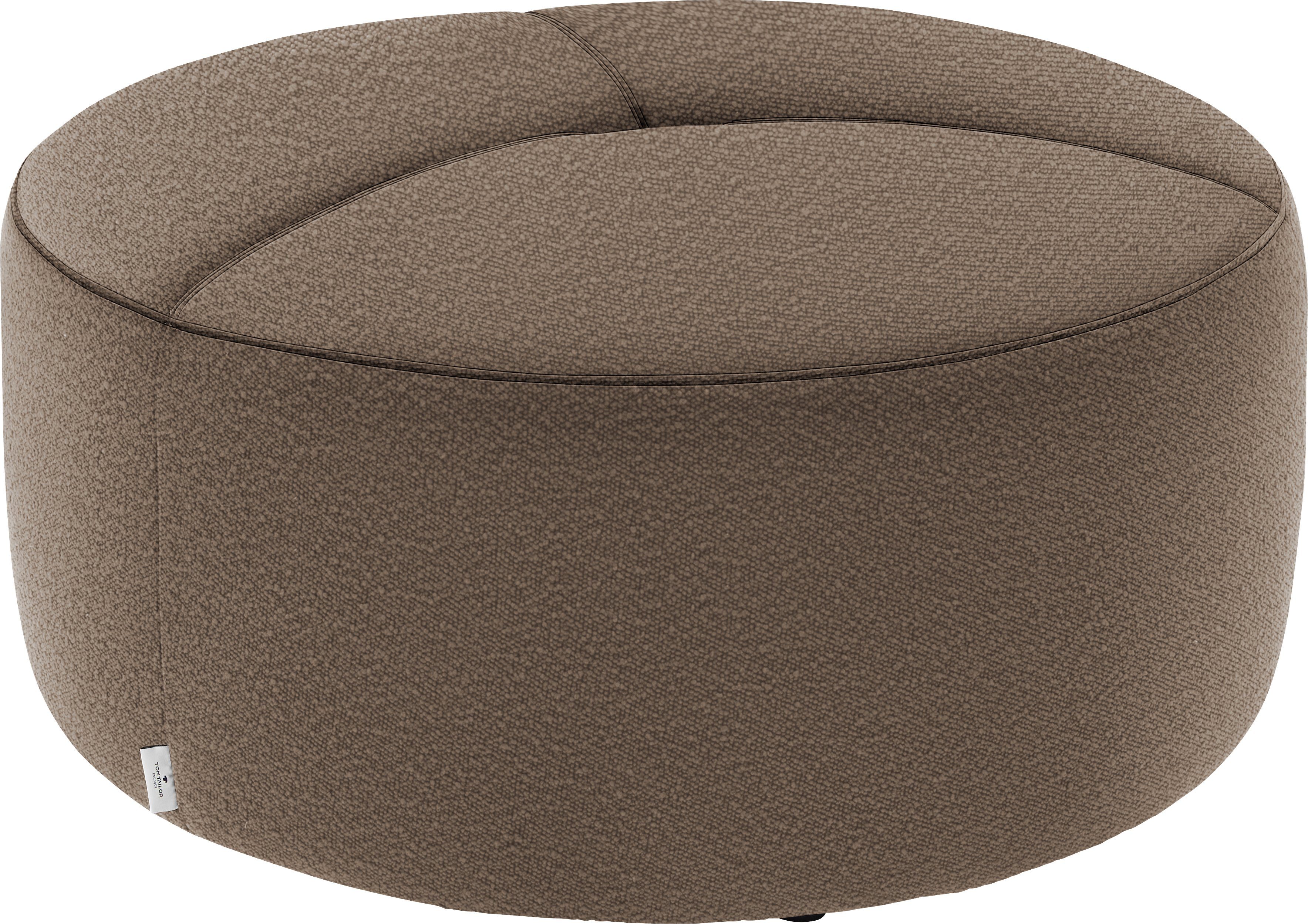 TOM TAILOR HOME Pouf DROP PURE, mit Steppung im Sitz, ø 90 cm