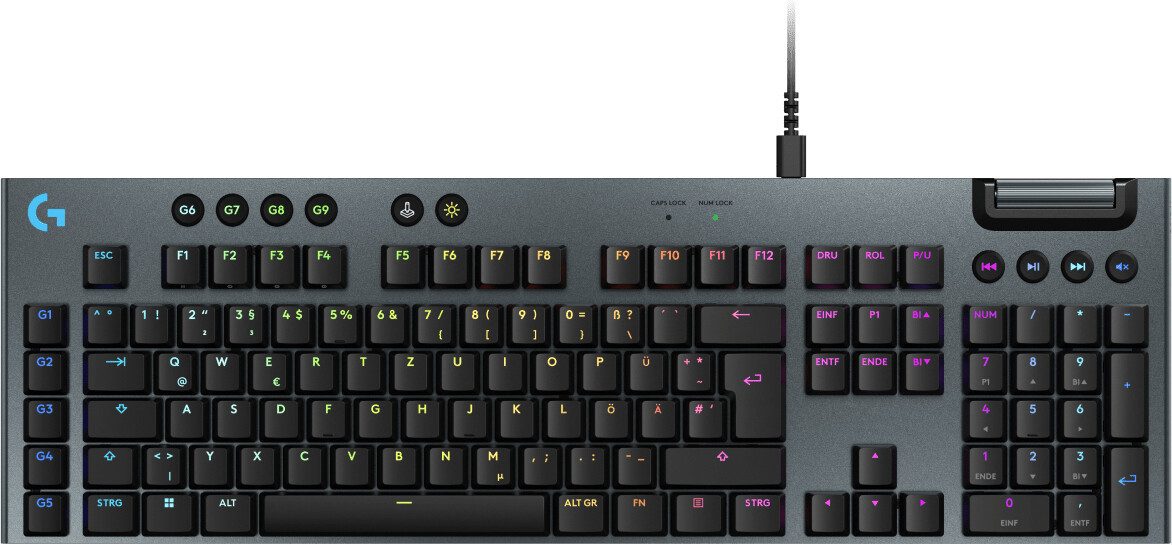 Logitech G G915 X Wired Gaming Keyboard - BLACK - DEU Gaming-Tastatur