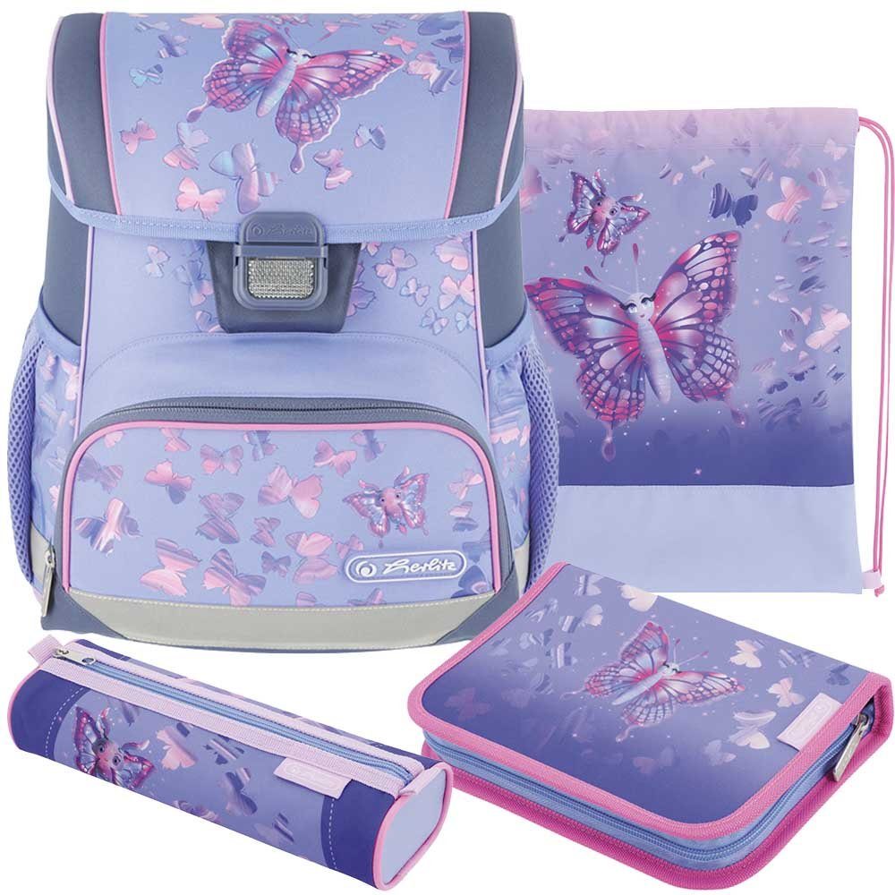 Herlitz Schulranzen Set Loop Plus 10-teilig 2025 Mädchen Butterfly Paradise