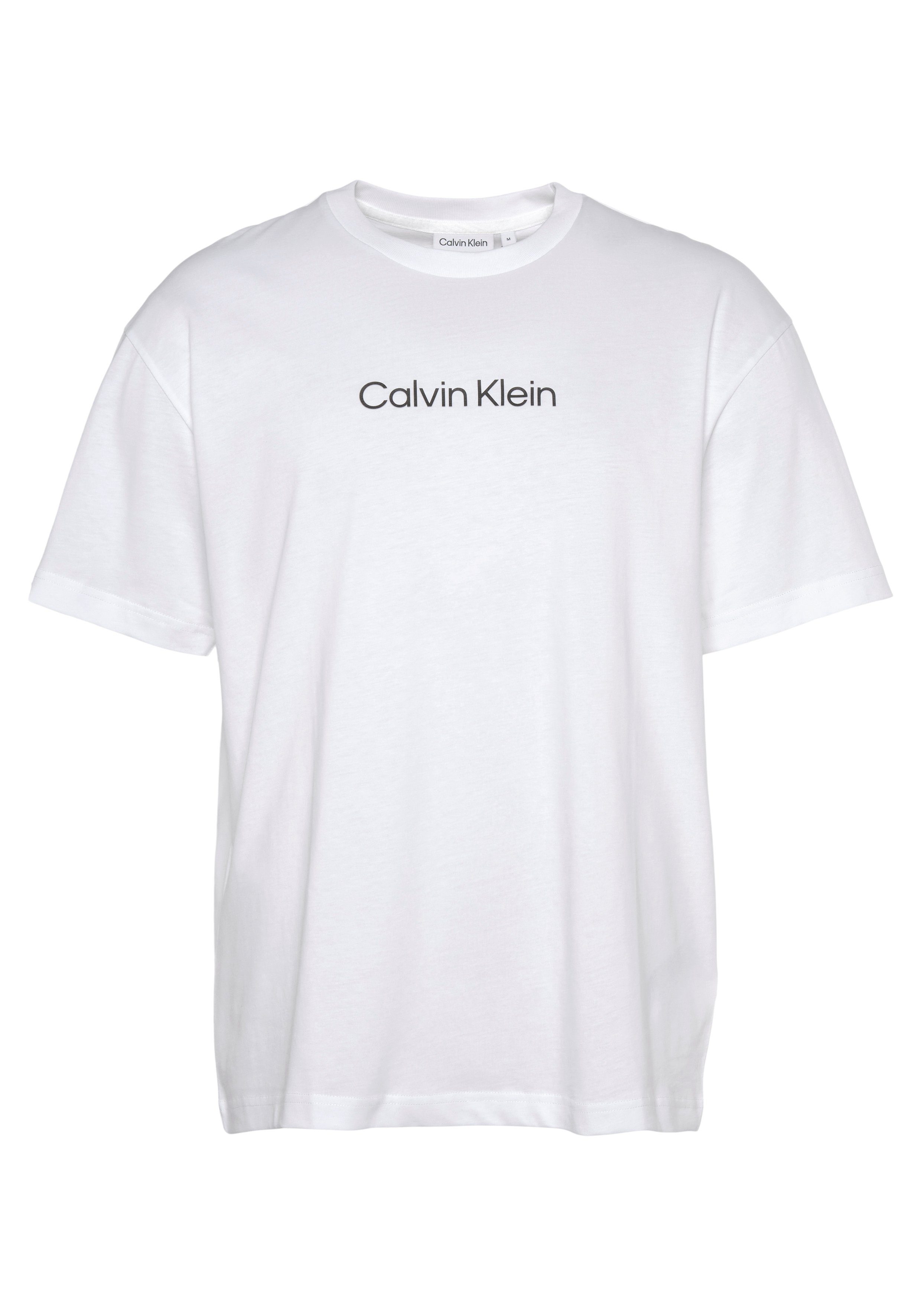 HERO aufgedrucktem T-SHIRT LOGO T-Shirt White Calvin Klein Bright mit Markenlabel COMFORT