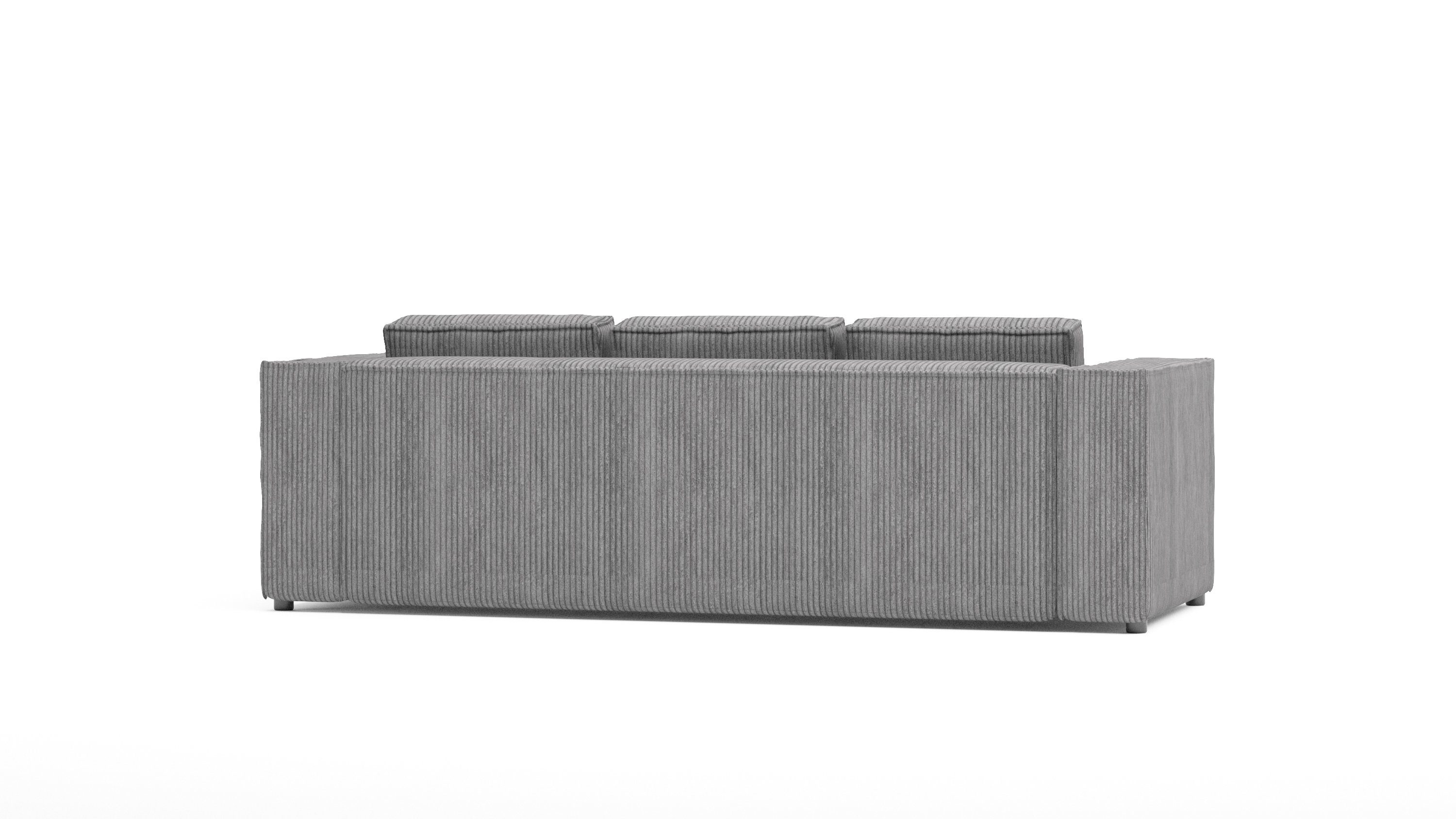 Hellgrau 1 mit Renne, Teile, Möbel sofa 3-Sitzer S-Style Cord Wellenfederung