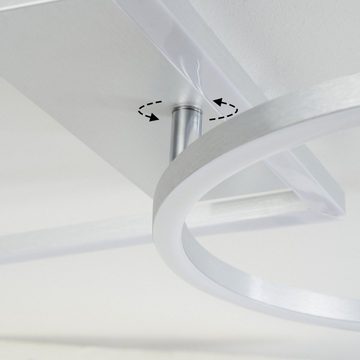 hofstein Deckenleuchte »Parco« dimmbare Deckenlampe aus Metall/Kunststoff in Weiß/Silber, 3000 Kelvin, verstellbare Leuchte,23,5 Watt, 2800 Lumen,dimmbar über Lichtschalter