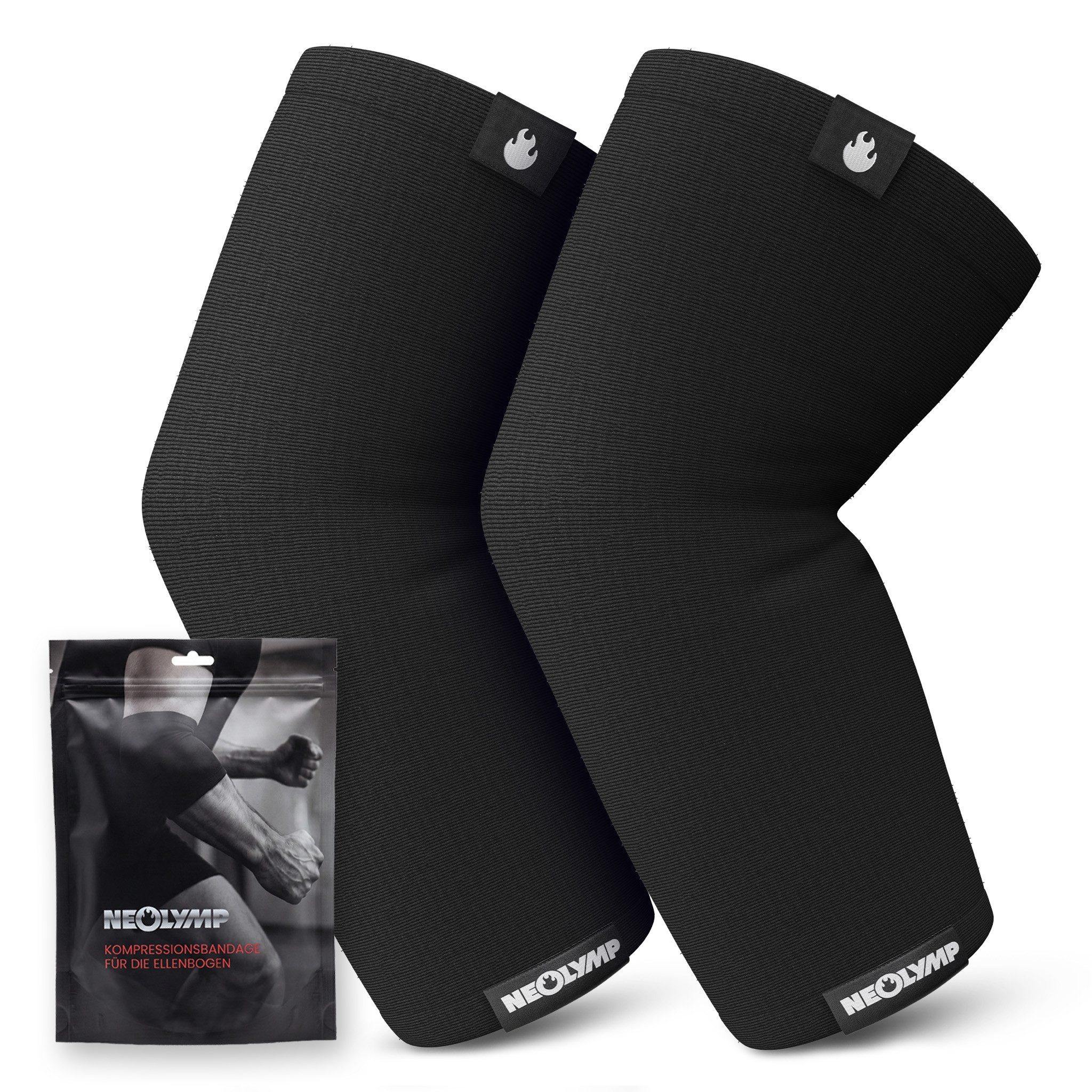 NEOLYMP Ellenbogenbandage Ellenbogenbandage für Fitness & Krafttraining 2er Set (Set, 2er Set), Stabilisierende Kompression und ergonomische Passform