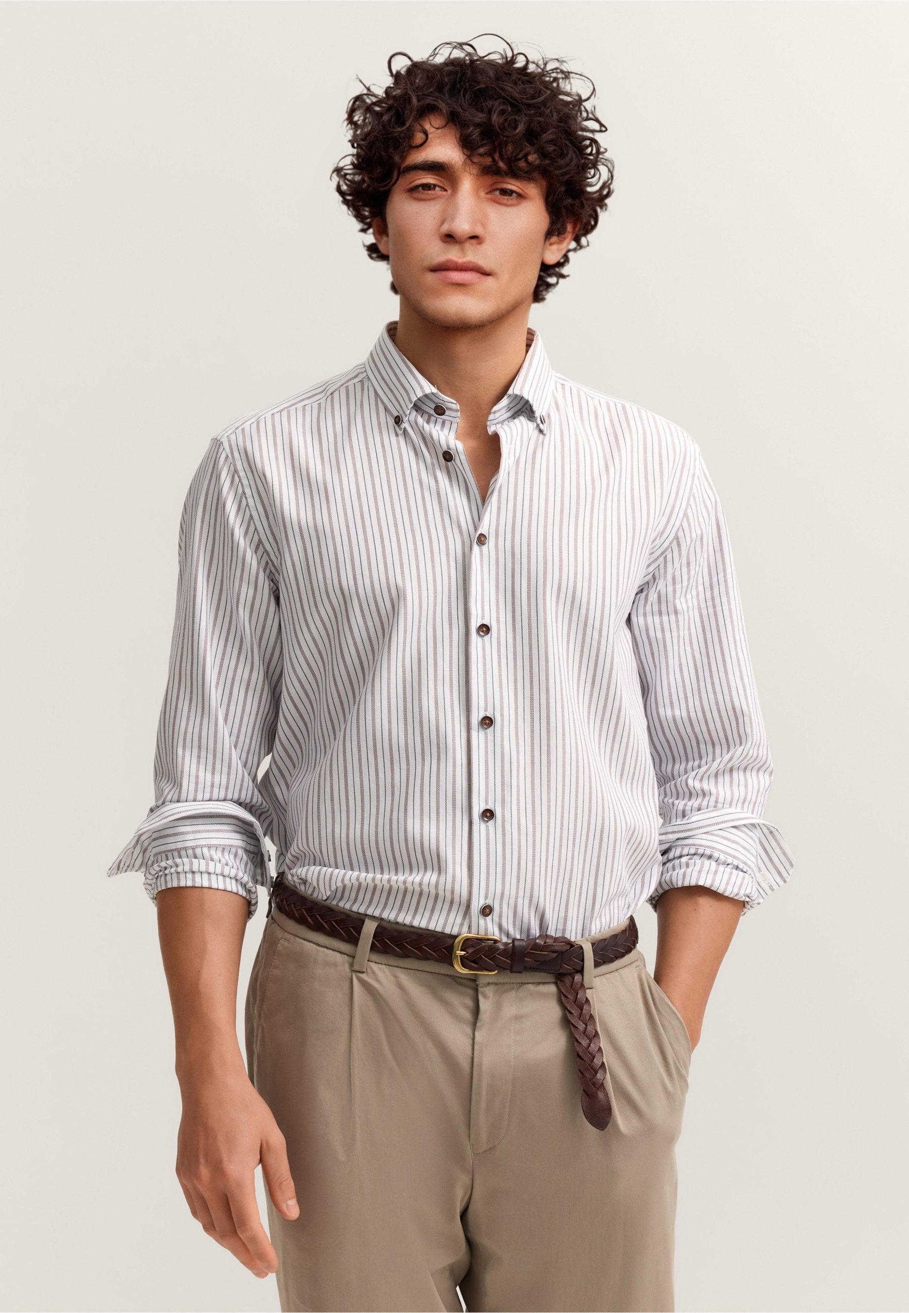 Streifenhemd Button-Down-Kragen