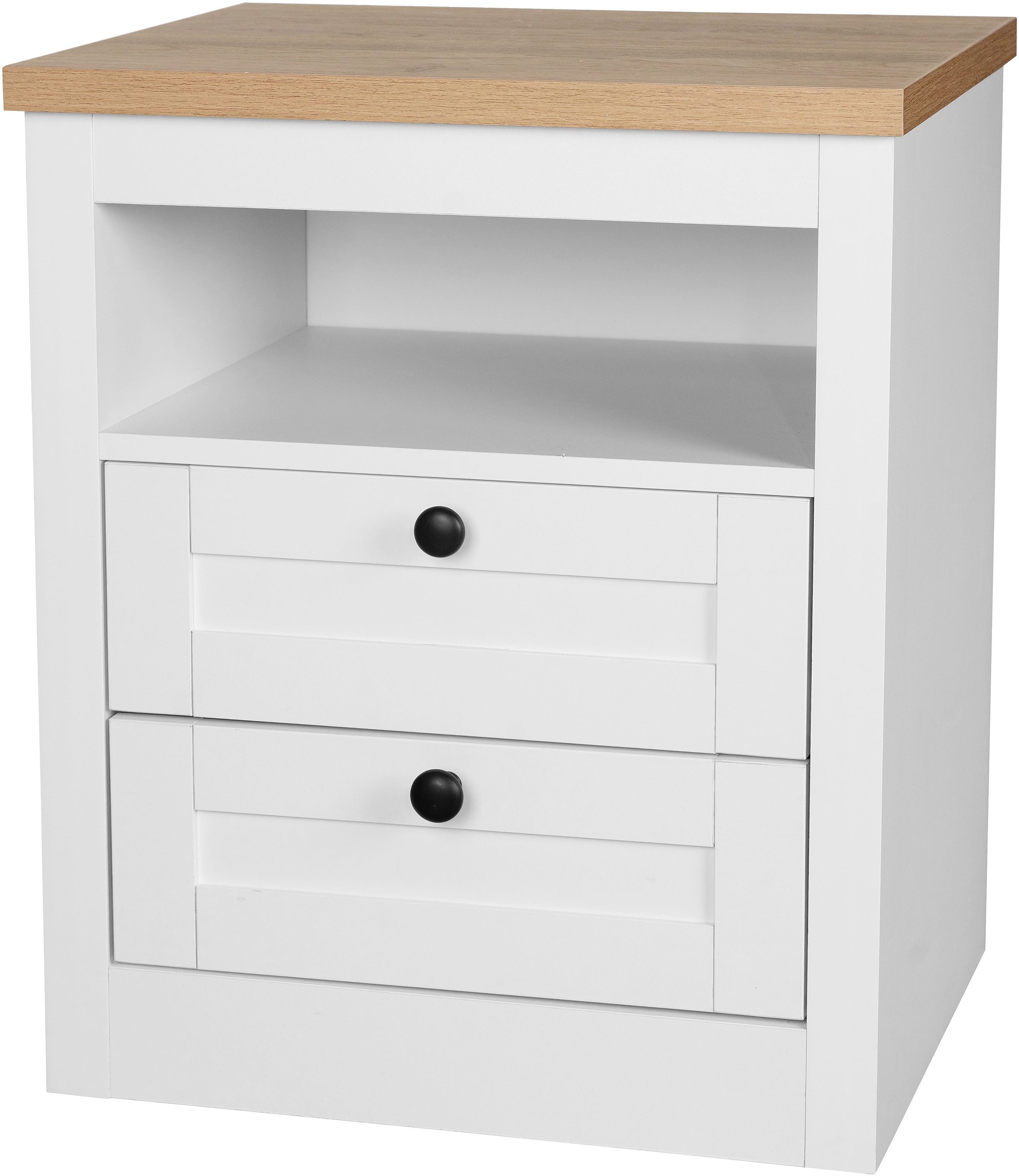 OTTO home Nachtkonsole 2er Set Büsum Nachtschrank Beistellschrank (Spar-Set, 2 Schränke im Lieferumfang), Nachttisch im Landhaus Design mit 2 Schubladen Bestseller
