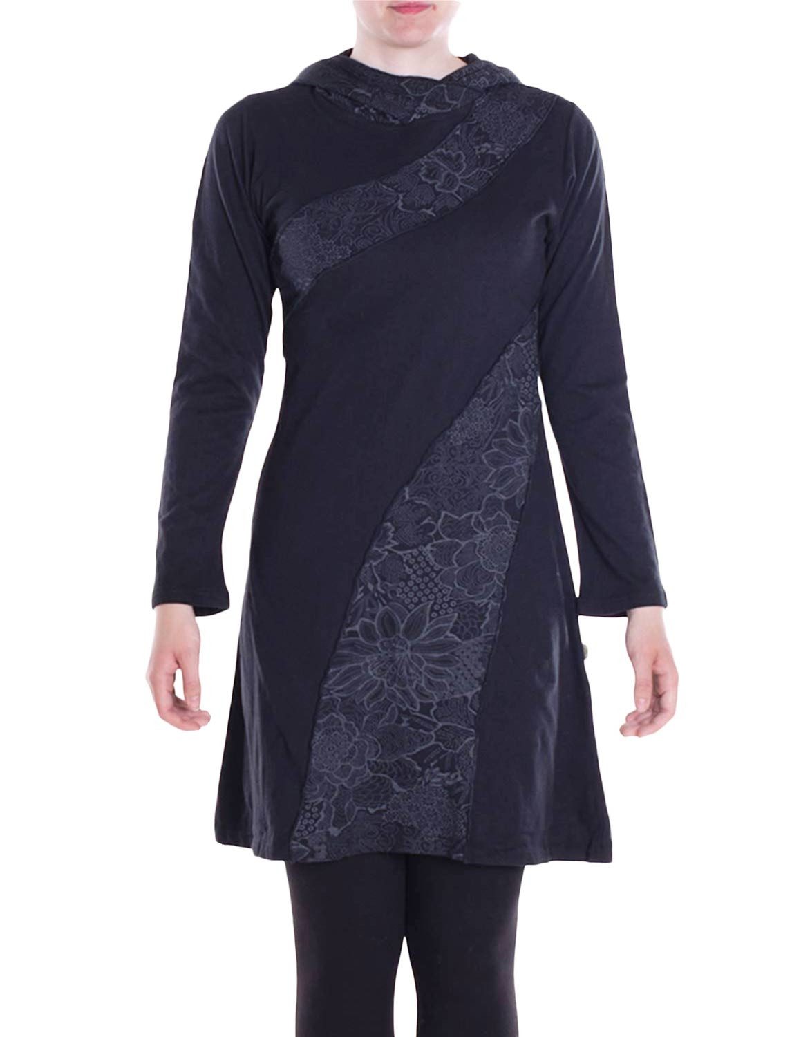 Vishes Tunikakleid Damen Spitzen-Kleid Blumen-kleid Lang-arm günstig online kaufen