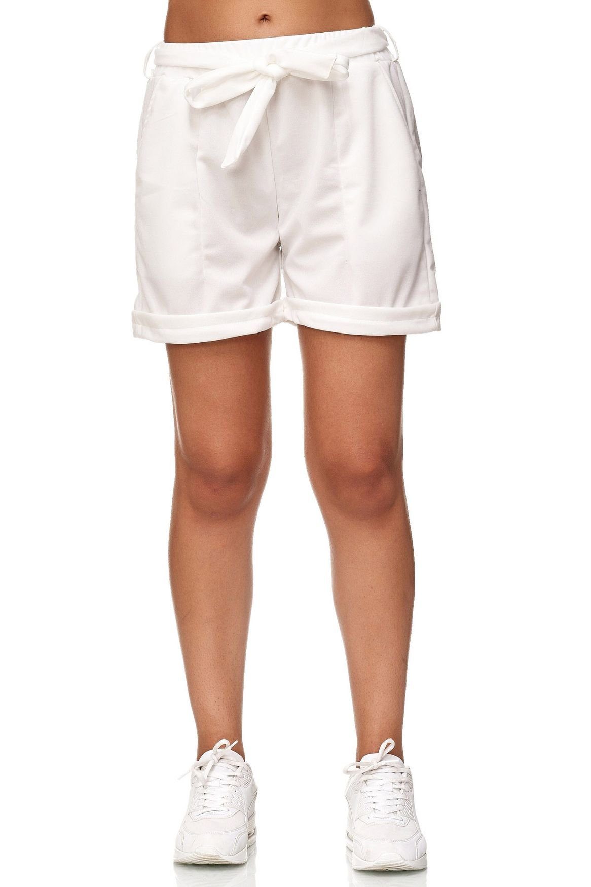 Holala Shorts »Damen Shorts Chiffon Sommer Strand Crepé Hose LUCIA« (1-tlg)  2404 in Weiß online kaufen | OTTO