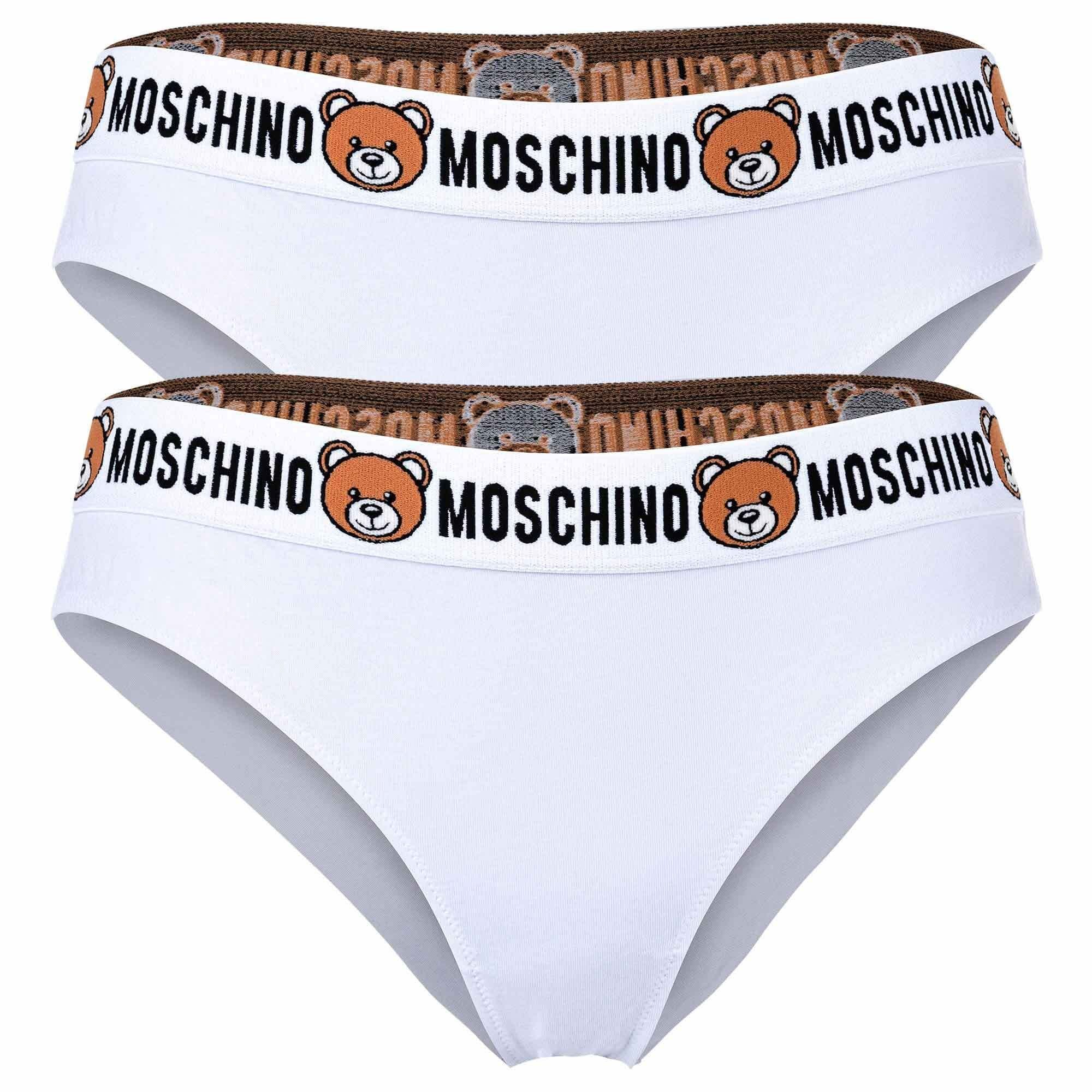 Moschino Slip Damen Brazilian Slip 2er Pack - Underbear Weiß