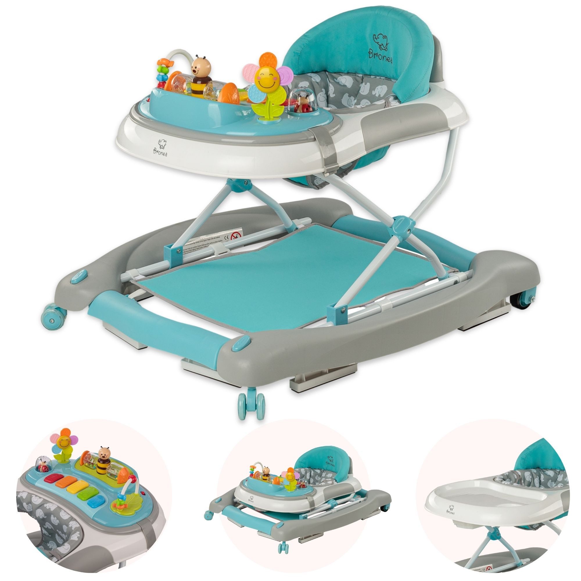 Bronea Lauflernhilfe 4-in-1 Lauflernwagen Gehfrei Baby Schaukel Lauflernhil günstig online kaufen