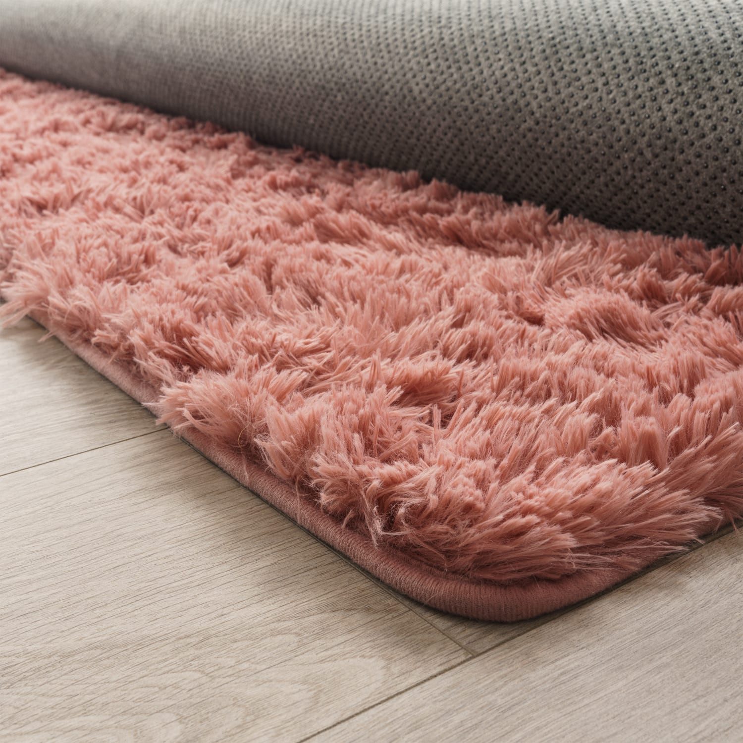 KADIMA DESIGN Teppich waschbar Unifarben Schlafzimmer Hochflor Teppich Shaggy, Rechteckig, Höhe: 37 mm, Florhöhe: 33 mm, 100% Polyester, Läufer, 60x100cm, Fuchs – Bild 4 von 5