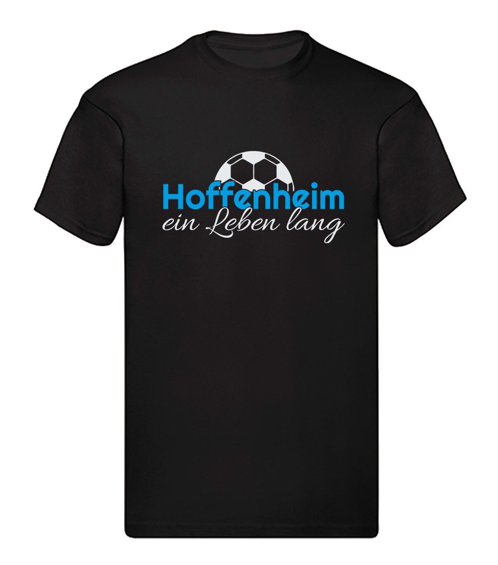 G-graphics T-Shirt Hoffenheim ein Leben lang (1-tlg) Herren T-Shirt mit einem Motiv für den echten Fan