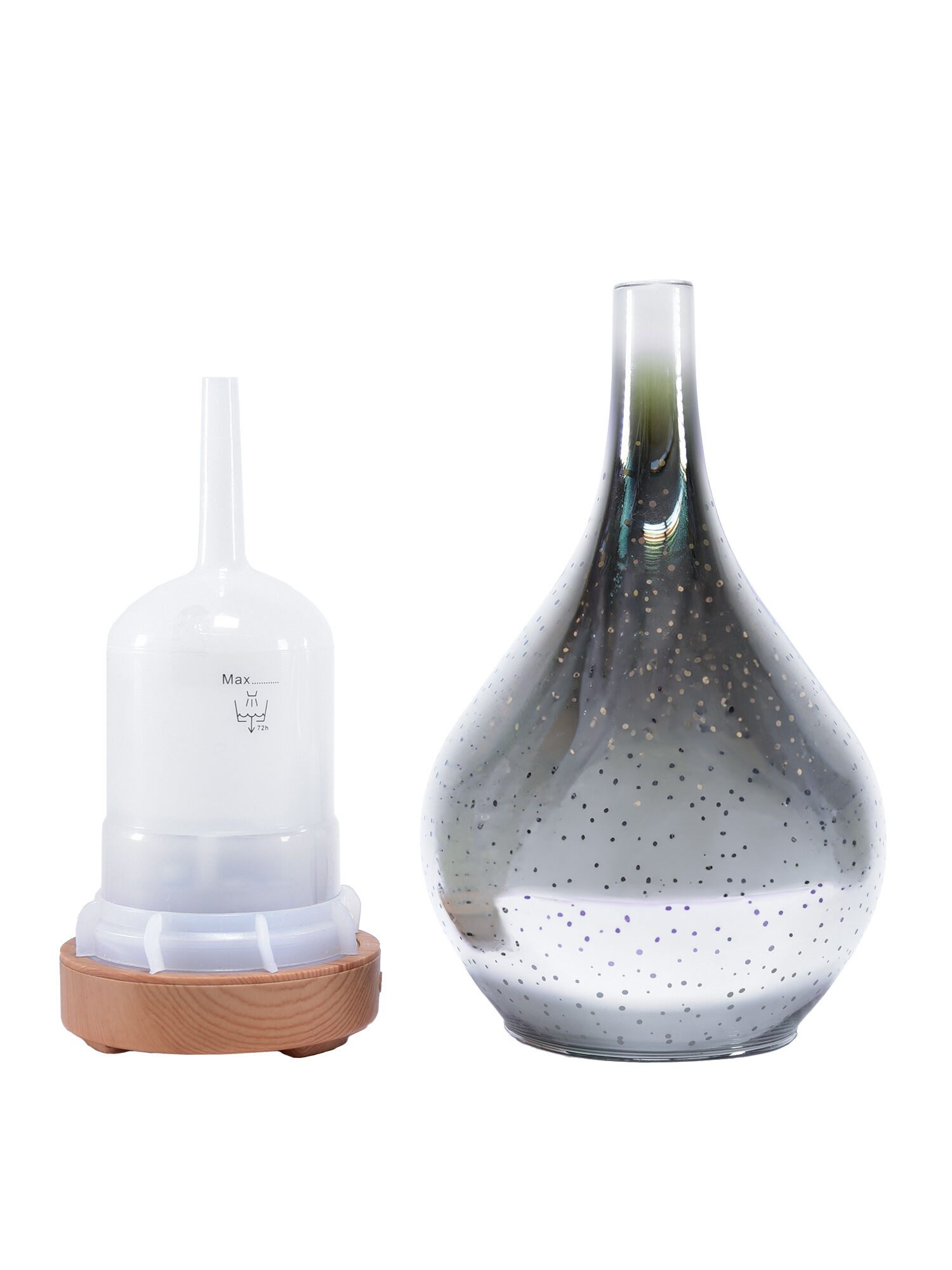 Dekorieren macht glücklich Luftbefeuchter Luftbefeuchter mit 3D Feuerwerk-Effekt, 7 farbwechselnden Leuchten, Ultraschall-Technologie für angenehmes Raumklima & Lichtspiel