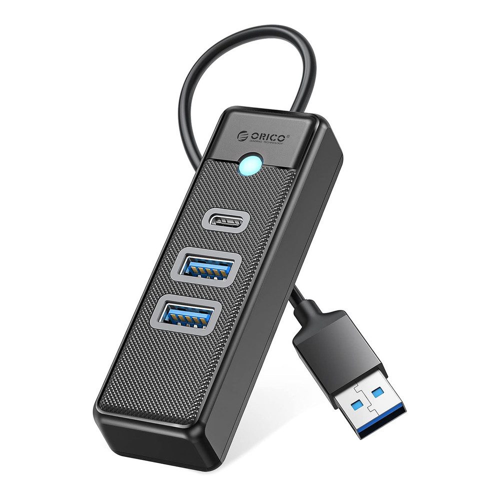 ORICO USB-Hub Verteiler HUB (3-in-1, USB-A, 2x USB-A, 1x USB-C, kompakt)