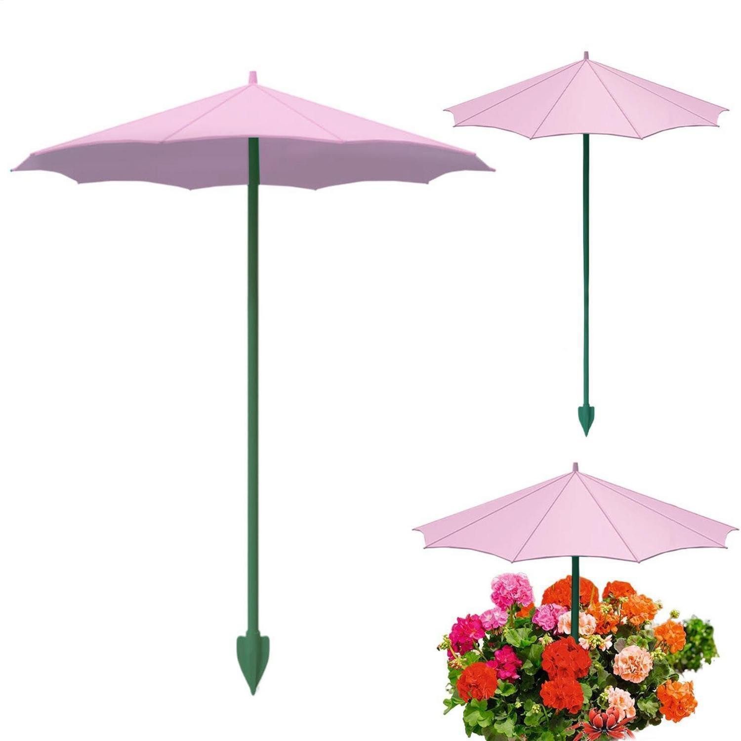 LuxusKollektion Balkonschirm Pflanzenschirm 3er-Set Pink