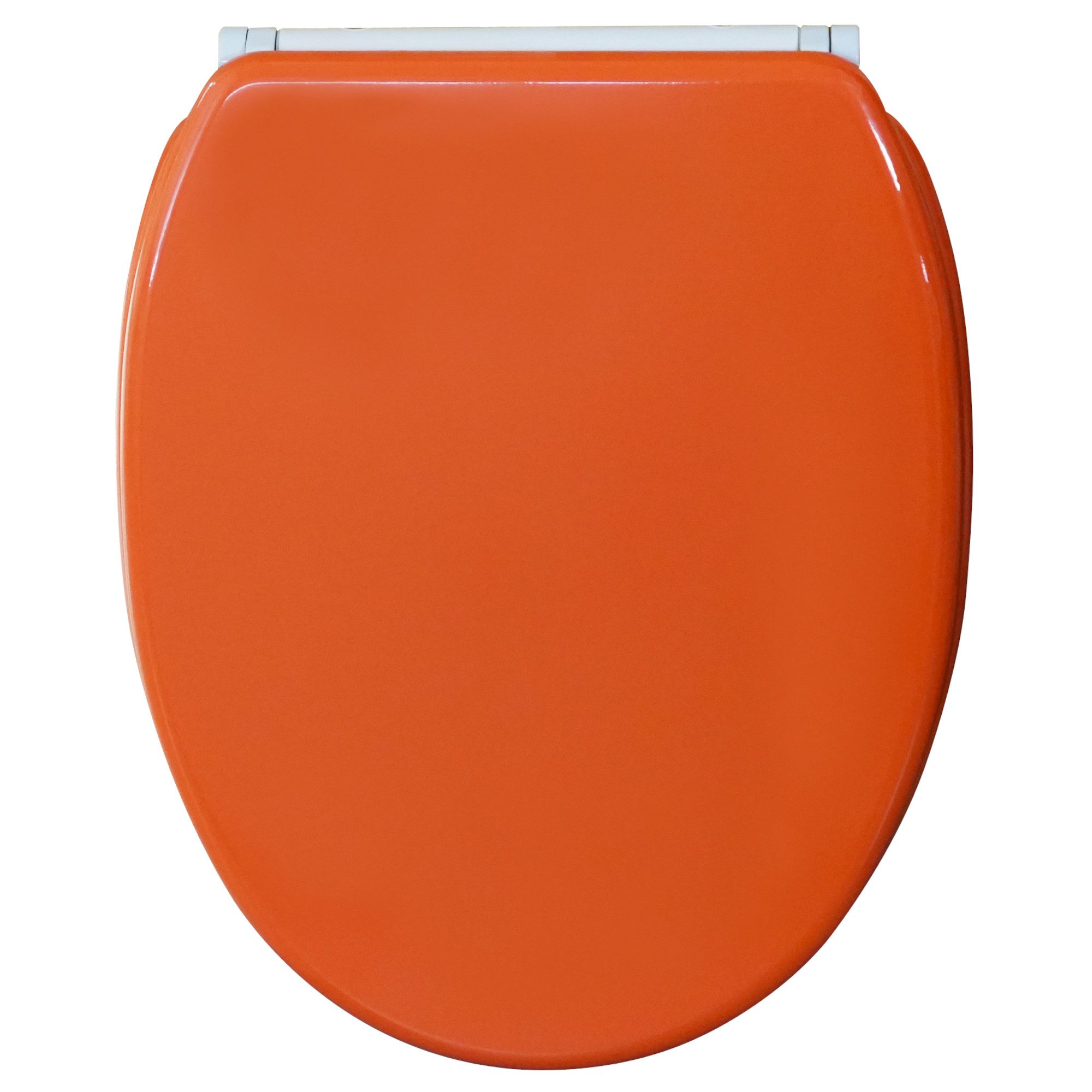 Sanilo WC-Sitz Orange mit Absenkautomatik & Quick Release, Premium Toilettendeckel, abnehmbar, leichte Montage von oben