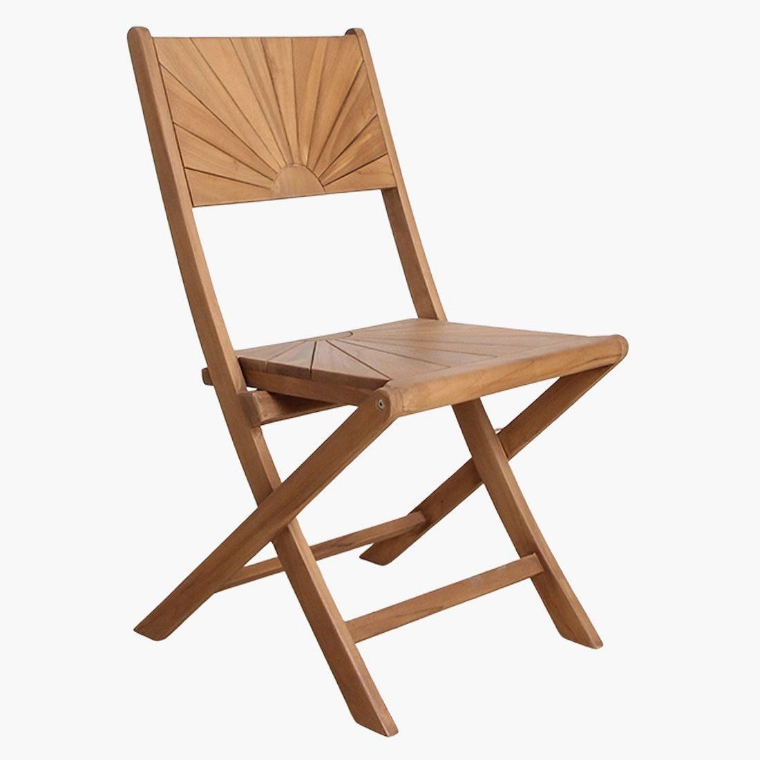 Vintagehaus Garten-Essgruppe Klappstuhl Klapptisch Sunset Boulevard Teakholz Outdoor 3er Set