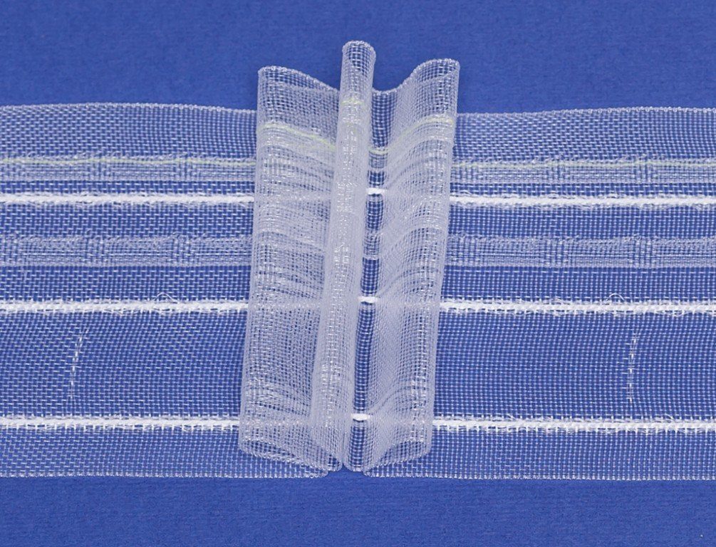 70 mm / transparent Breite: rewagi, Dekoschals Gardinenband, / Verkaufseinheit: Stehfaltenband, L027, Gardine - 5 Meter Farbe: