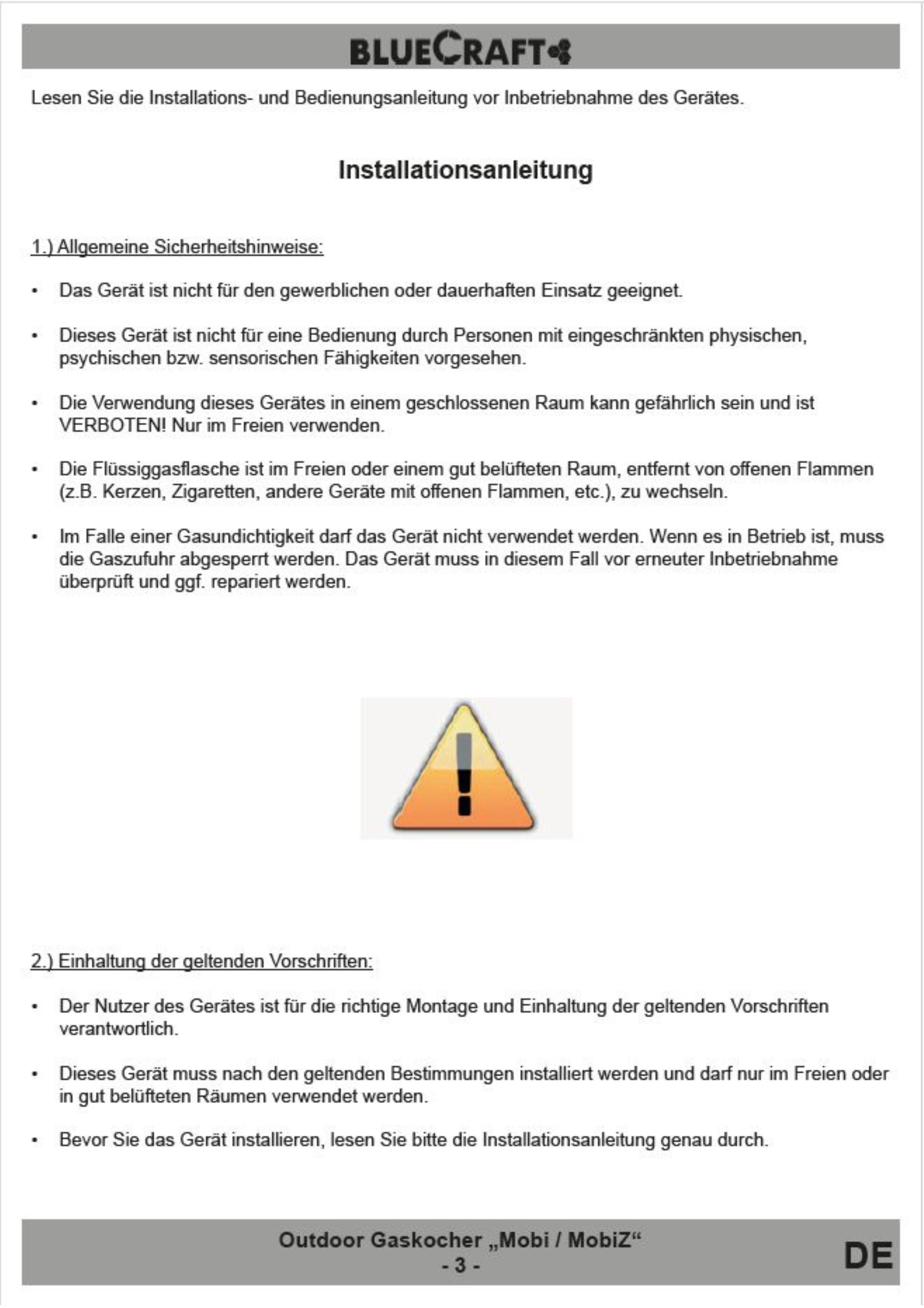BlueCraft Gaskocher 2 flammig mit Zündsicherung 50mbar Propan Gas Campingkocher 4,4 kW, (Set), Camping Gas Kocher 2 flammen für Gasflasche Gasherd Gas-Kochfeld – Bild 5 von 5