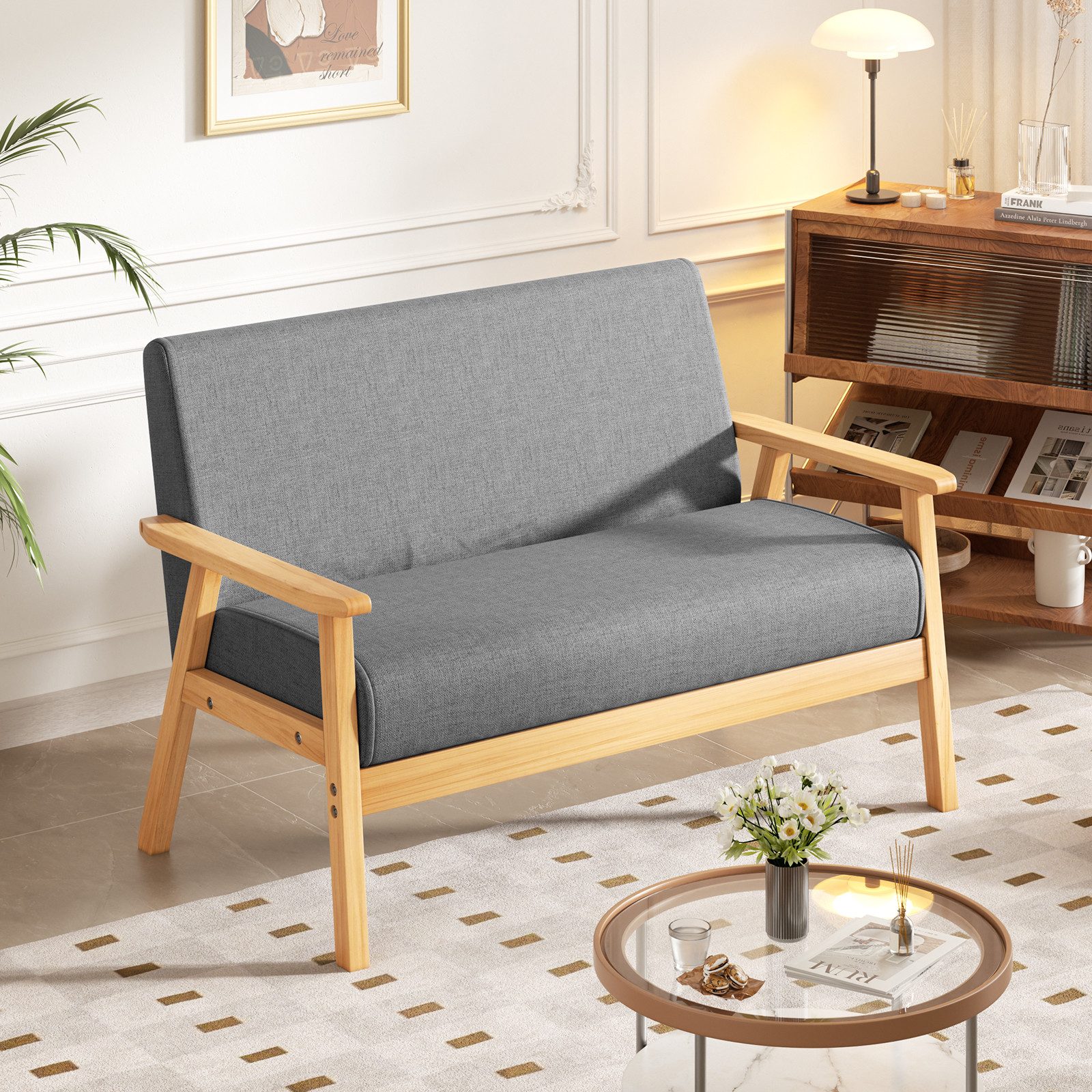 ToteBox Loungesessel 2 Sitzer Leinenstoff Sofa günstig online kaufen