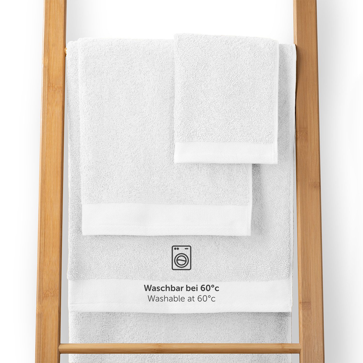 Blumtal Handtuch Set Premium 4/6-tlg. Frottier Dusch- (70x140 cm) & Handtuch (50x100 cm), Frottee (Set, 6-St), 100% Baumwolle, Oeko-TEX Zertifiziert – Bild 4 von 5