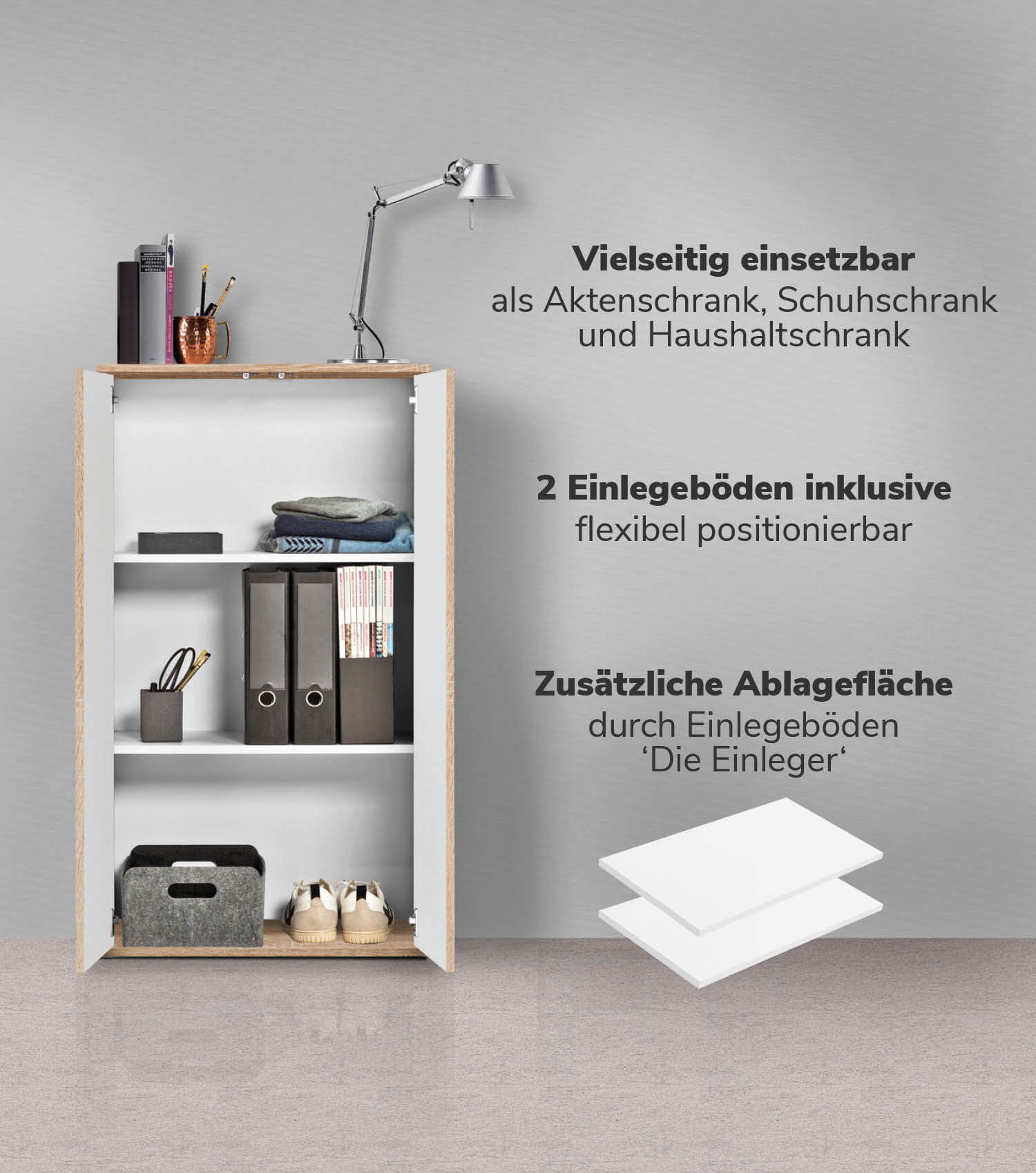mokebo Mehrzweckschrank Der Schlanke (mit 2 günstig online kaufen