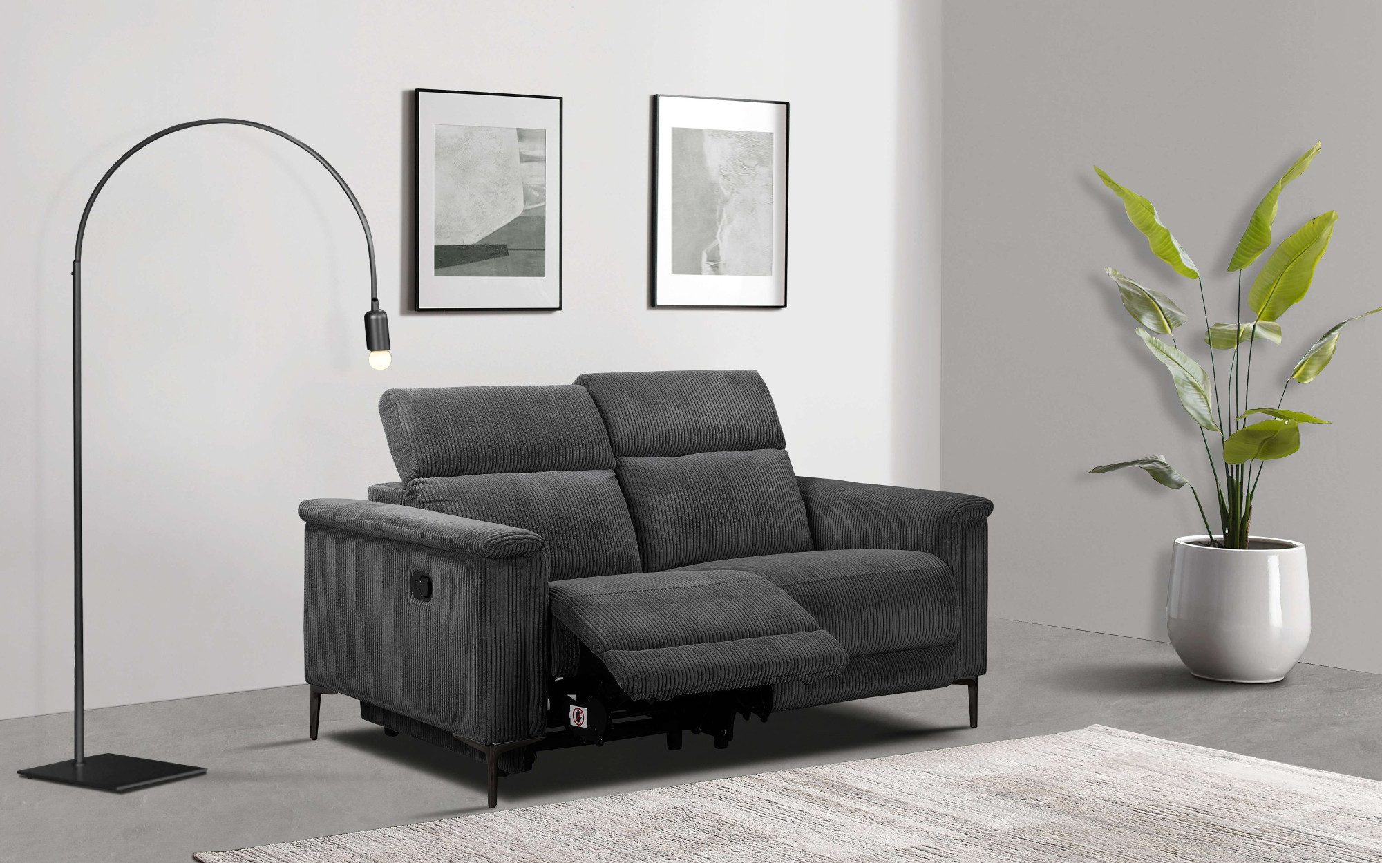 Places of Style 2-Sitzer "Lund in Cord, mit manueller o. elektrischer", Rel günstig online kaufen